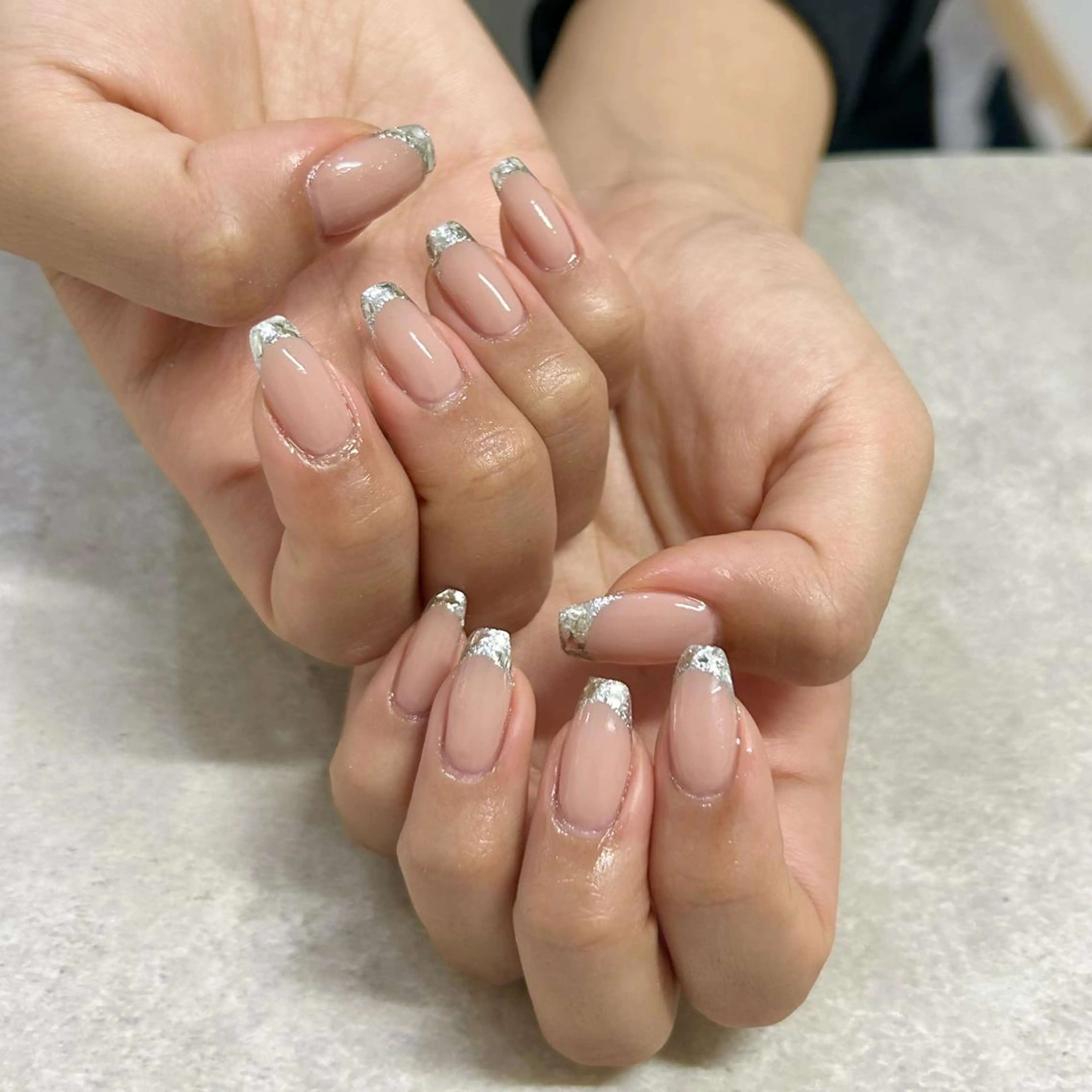 ネイル フレンチネイル ガラスフレンチ Ray. Maayaのネイルデザイン