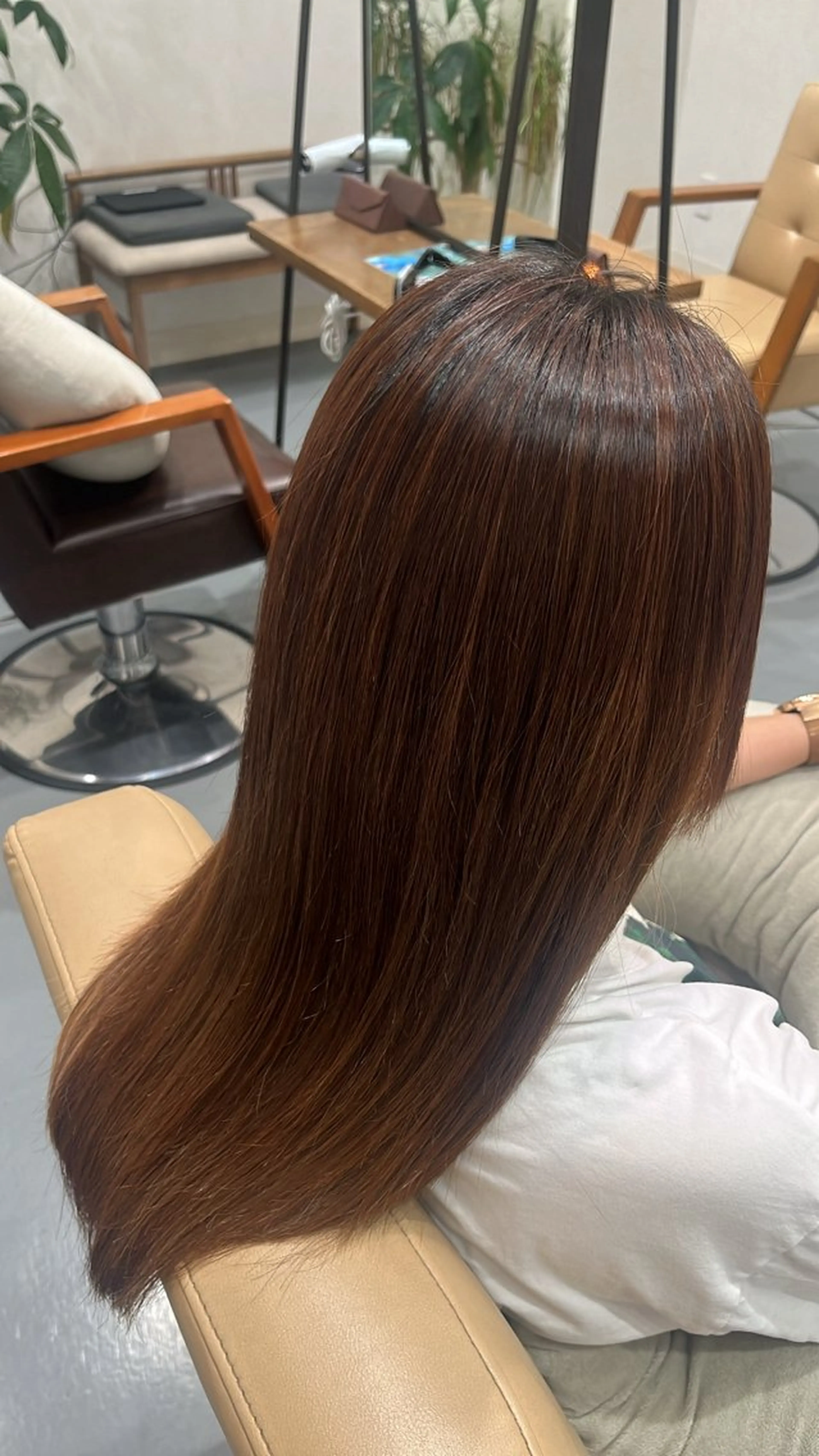 ロング 縮毛矯正 米澤 奈央のヘアスタイル