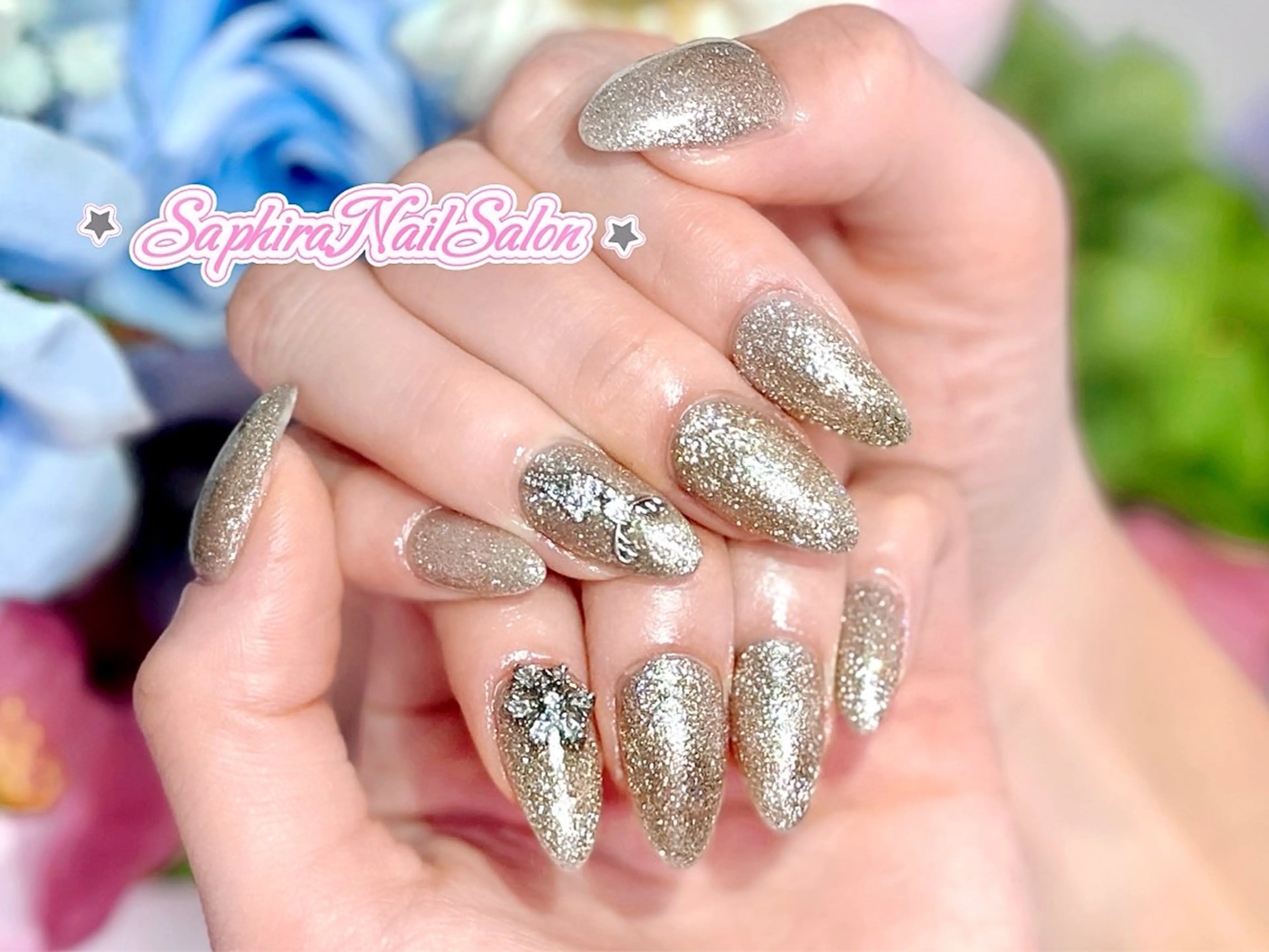 カラー ハンドネイル Saphiraネイル サロン錦糸町のネイルデザイン