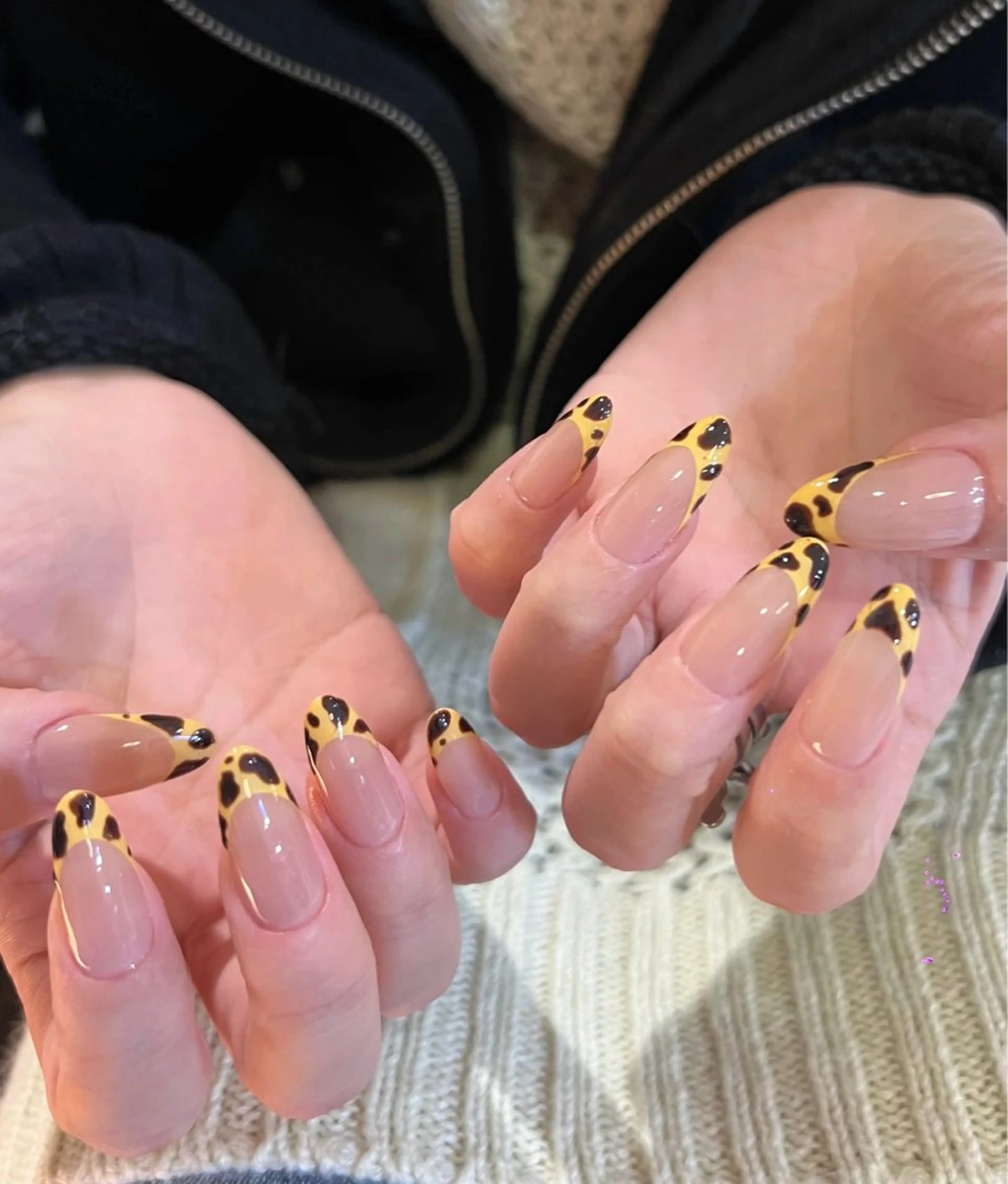 ネイル オーロラネイル チークネイル 長さ出し フットネイル フレンチネイル ハンドネイル J&C Nail Salon吉祥寺所属・YU KIのネイルデザイン