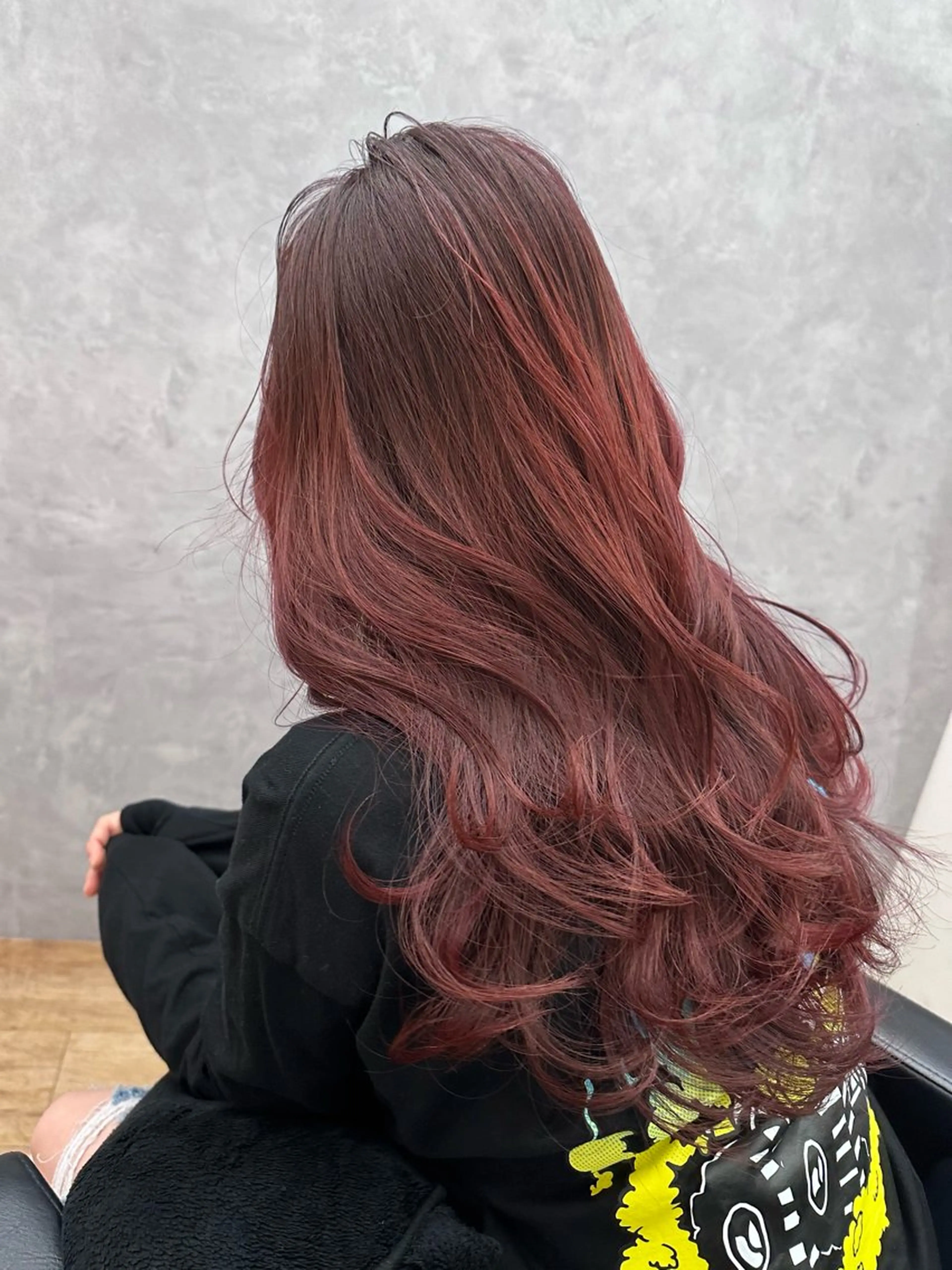 ロング ヘアカラー トリートメント 韓国ヘア/ワンホン ちひろのヘアスタイル