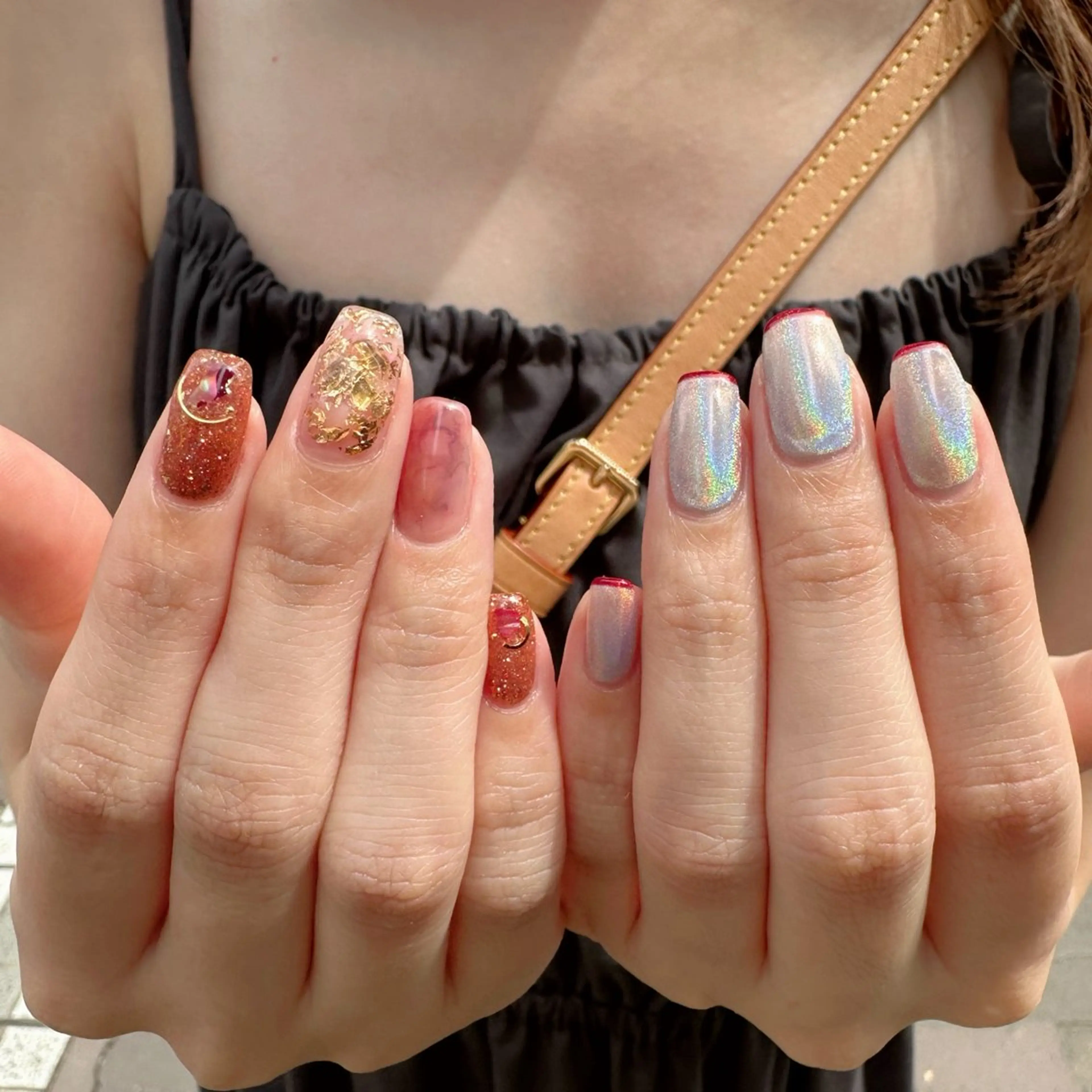 ネイル フラッシュネイル フレンチネイル 氷ネイル・うるうるネイル ラメ(グリッター) ミラーネイル 🪞KAPE NAIL 🪞のネイルデザイン