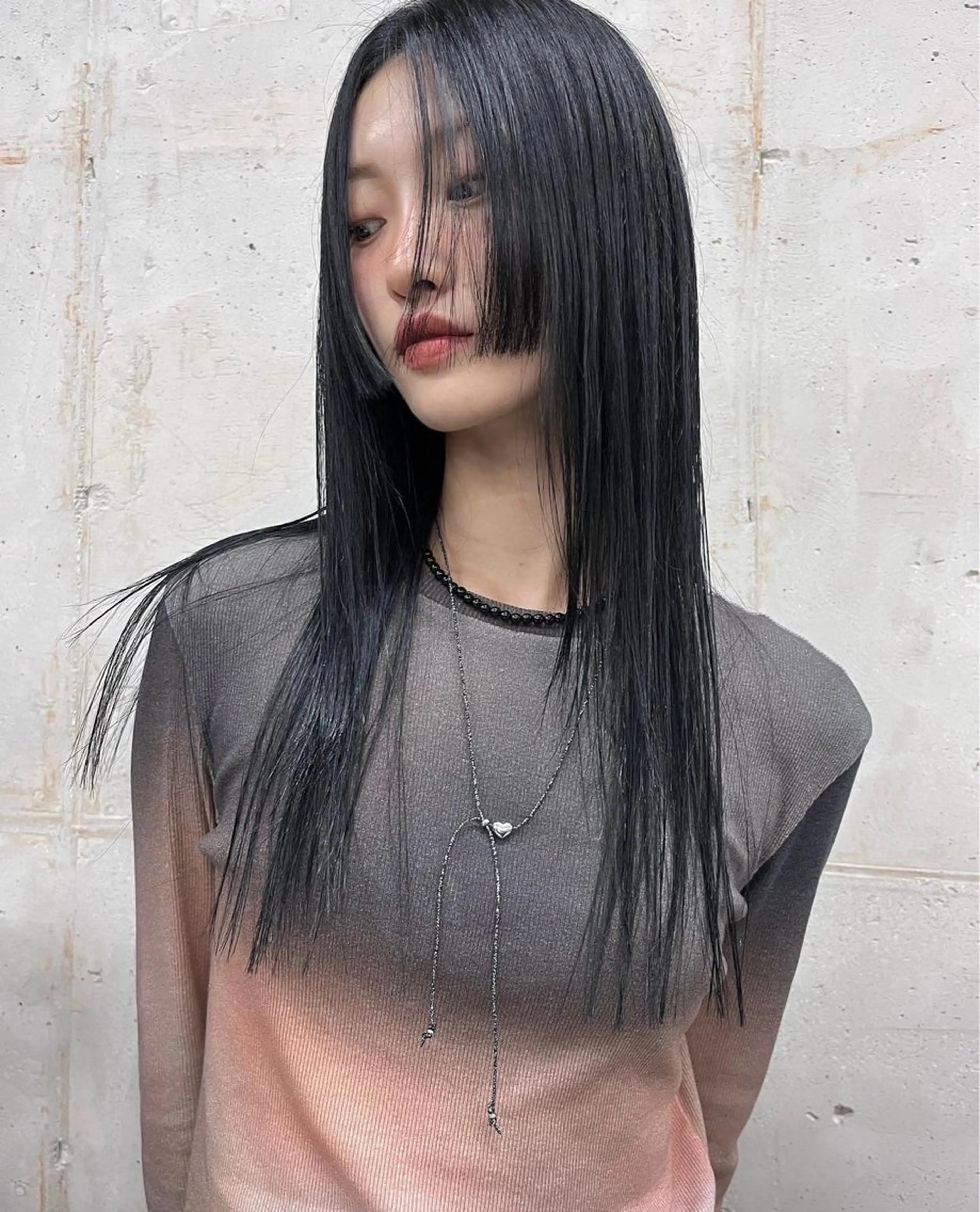 ロング カラー パーマ カット ヘアカラー 縮毛矯正 トリートメント 似合わせカット⚪︎ /フェイスレイヤーのヘアスタイル