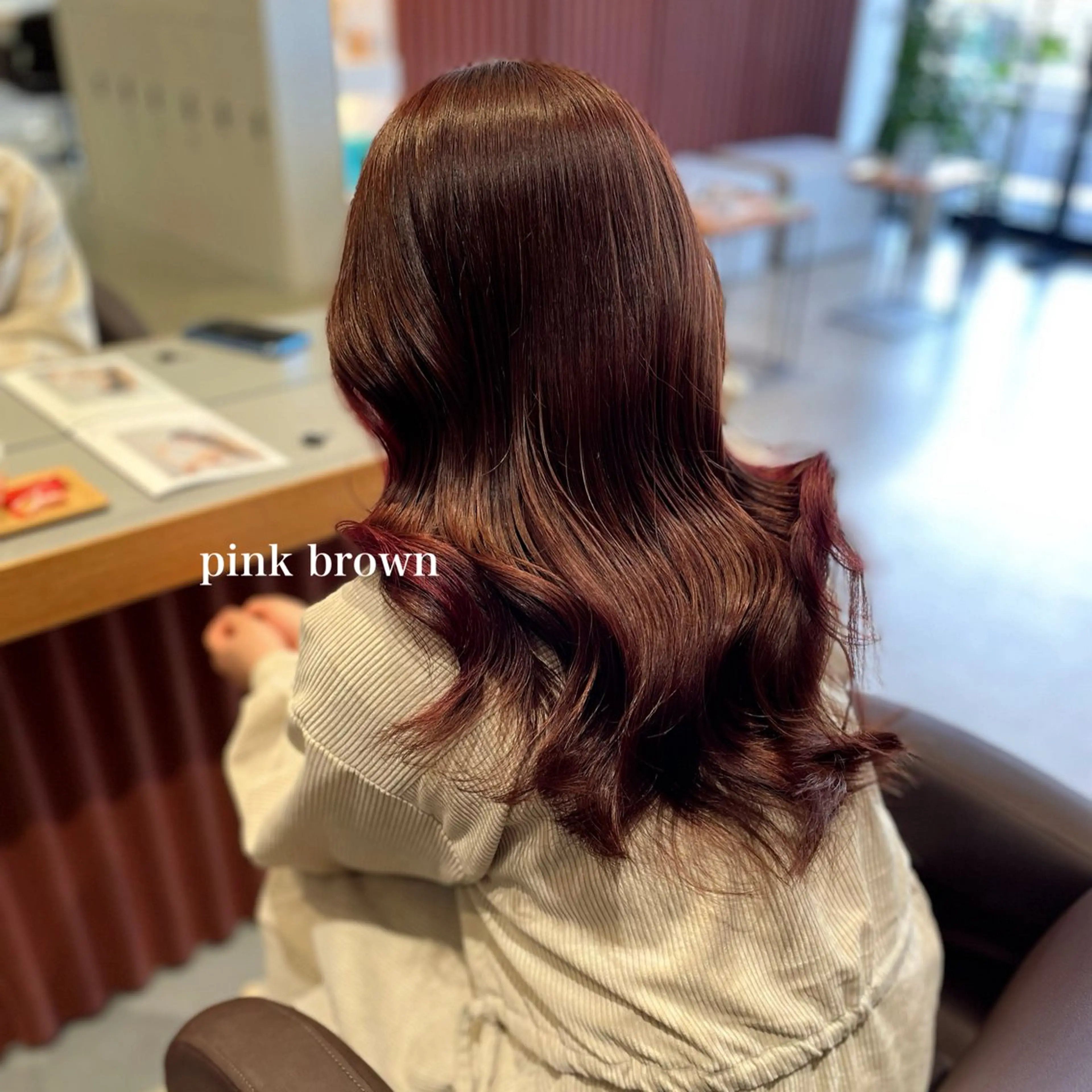 ロング カラー ブラウンカラー ピンクカラー ピンクブラウン カット ヘアカラー トリートメント 北九州美容室 🕊️わかな✂︎のヘアスタイル
