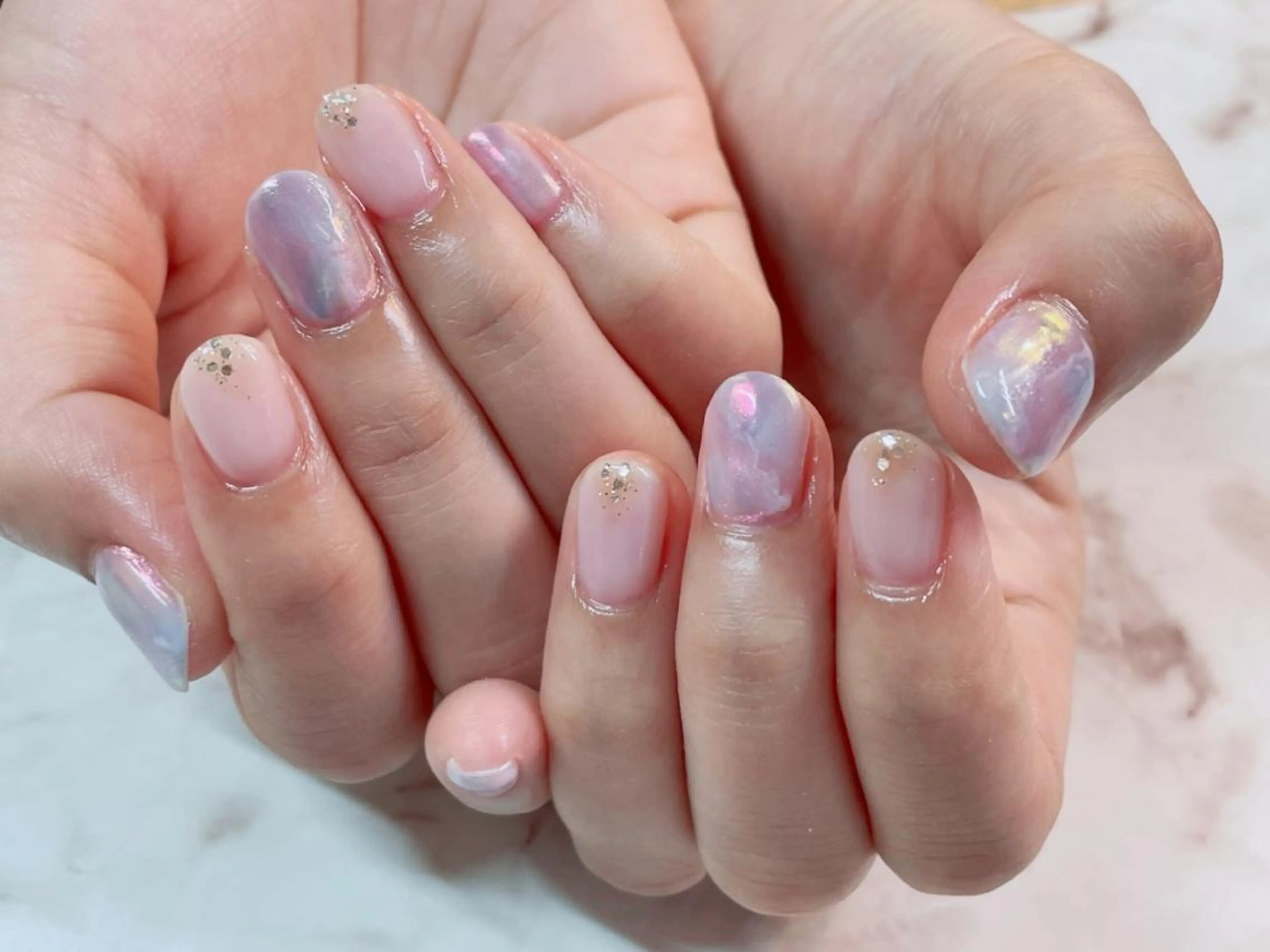 ネイル アートネイル ジェルネイル ニュアンスネイル パラジェル Nailist Honamiのネイルデザイン