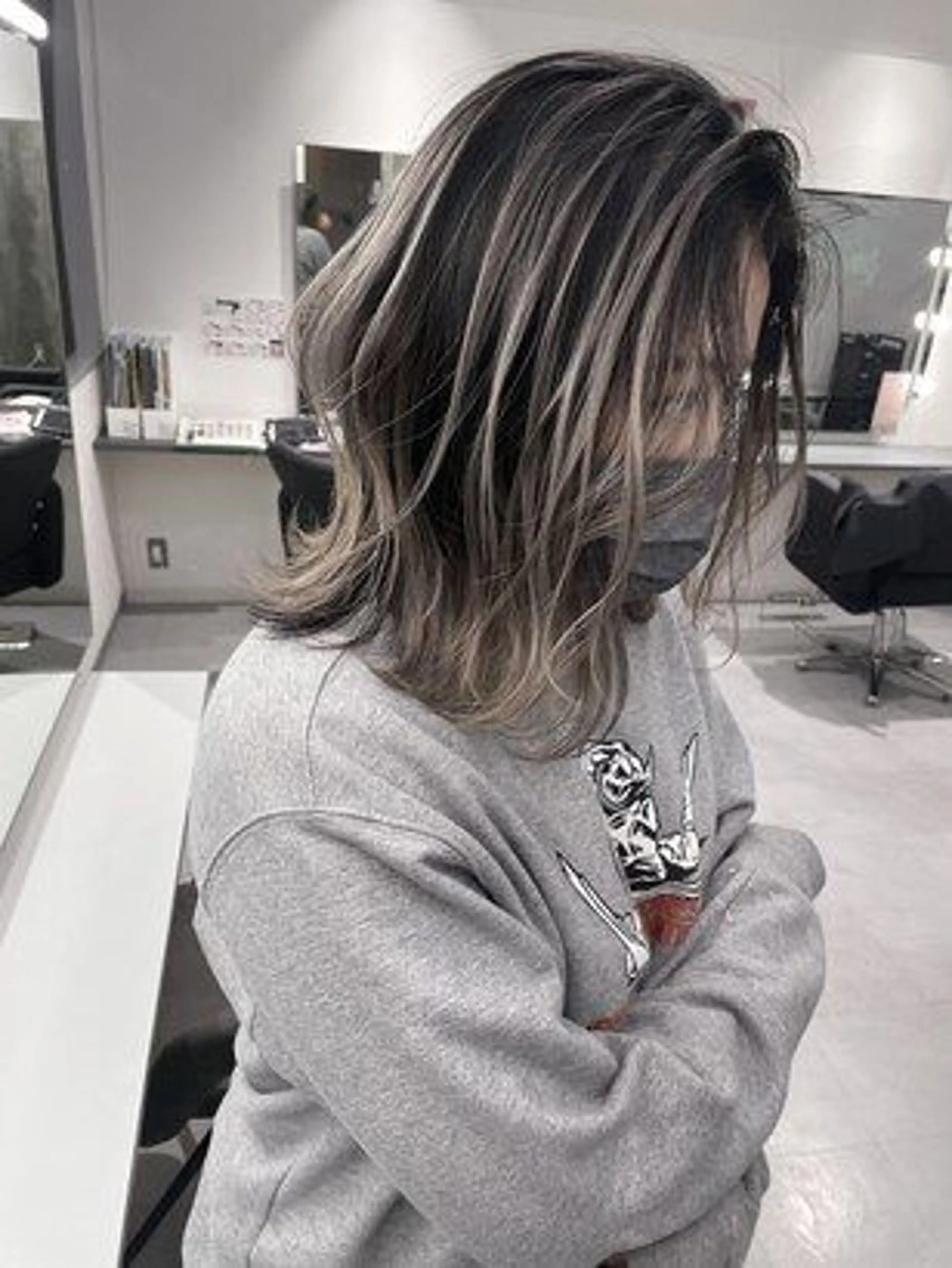 セミロング ヘアカラー トリートメント クリーピー　オーナー 福田 将太のヘアスタイル