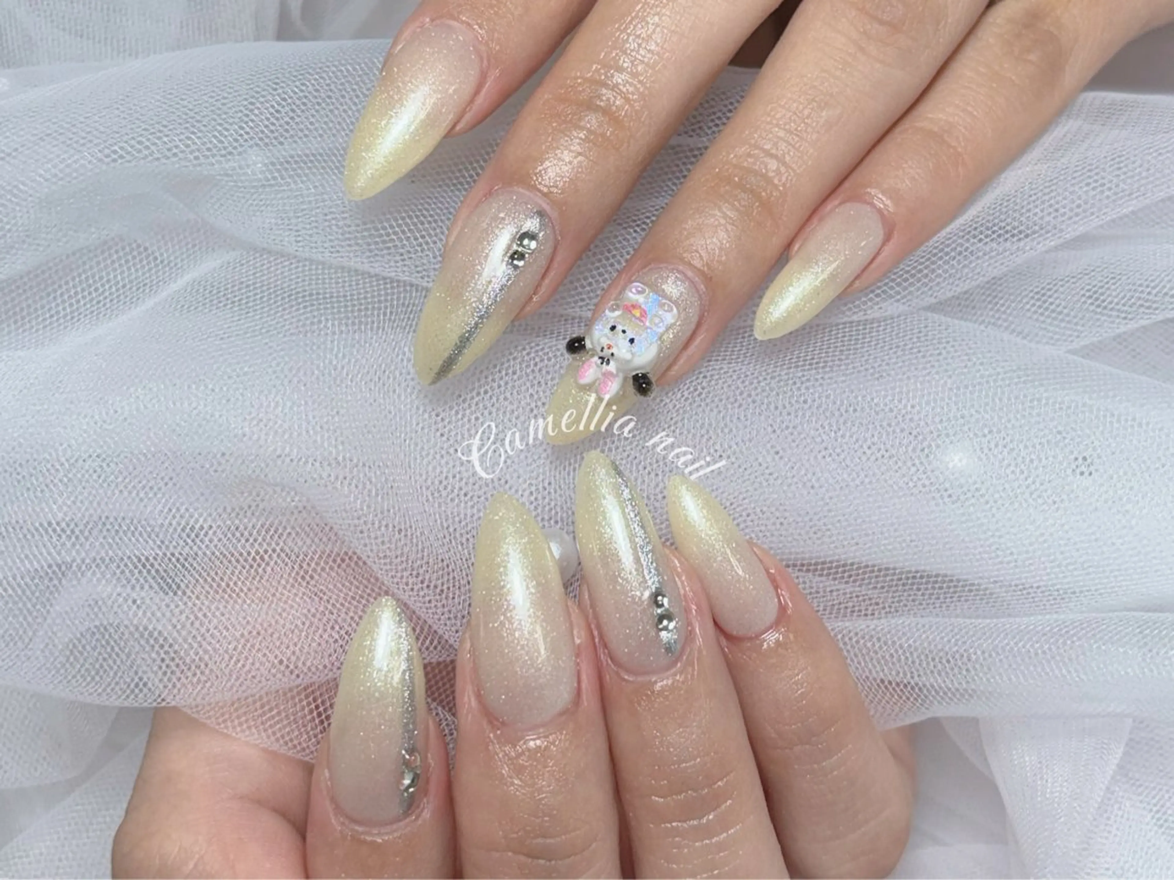 ネイル Camellia デザイン長さだしのネイルデザイン