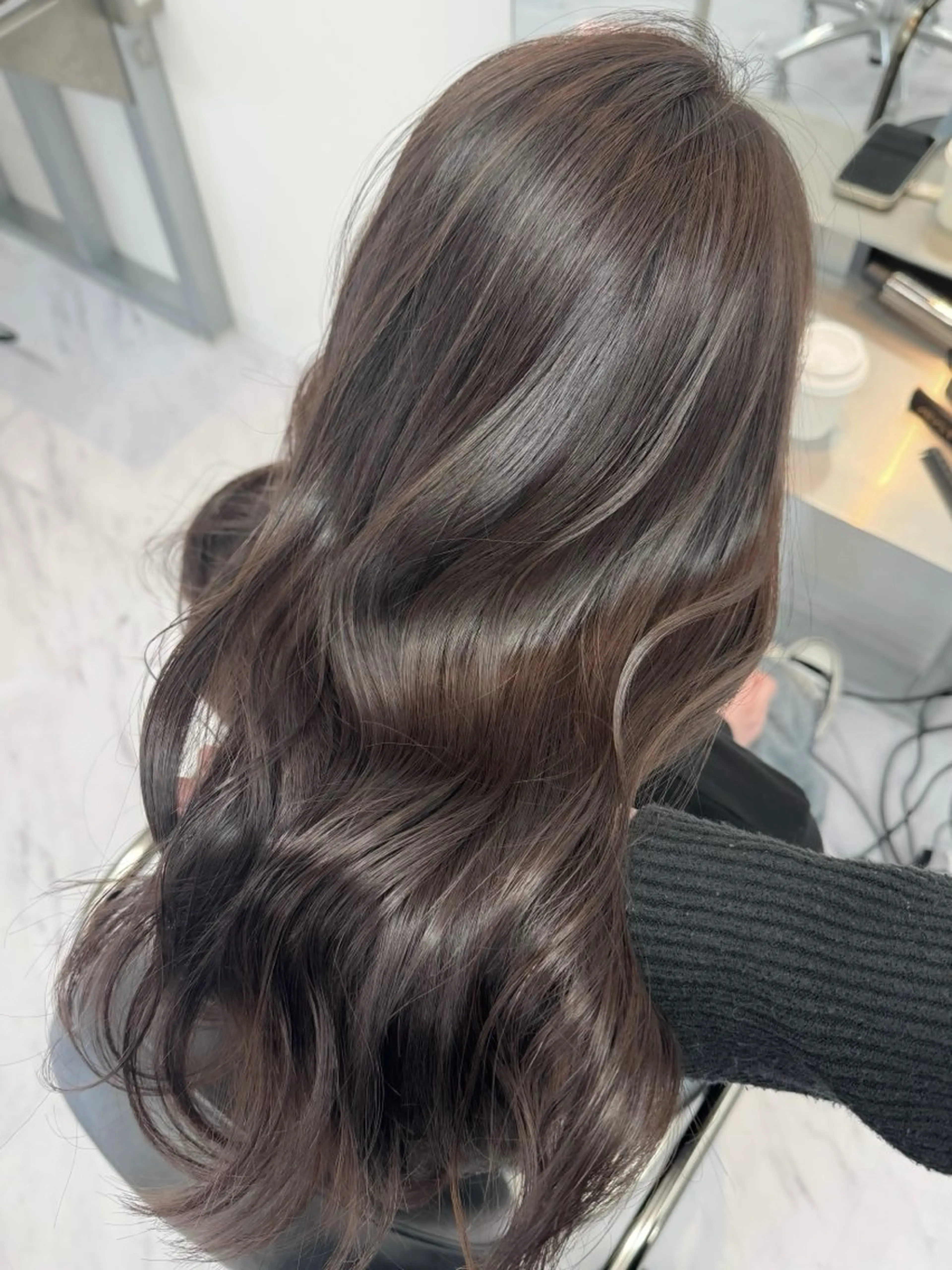 ロング カラー ヘアアレンジ カット ヘアカラー トリートメント ヘッドスパ ヘアセット 韓国ボブ🤍 縮毛矯正/ひかりのヘアスタイル