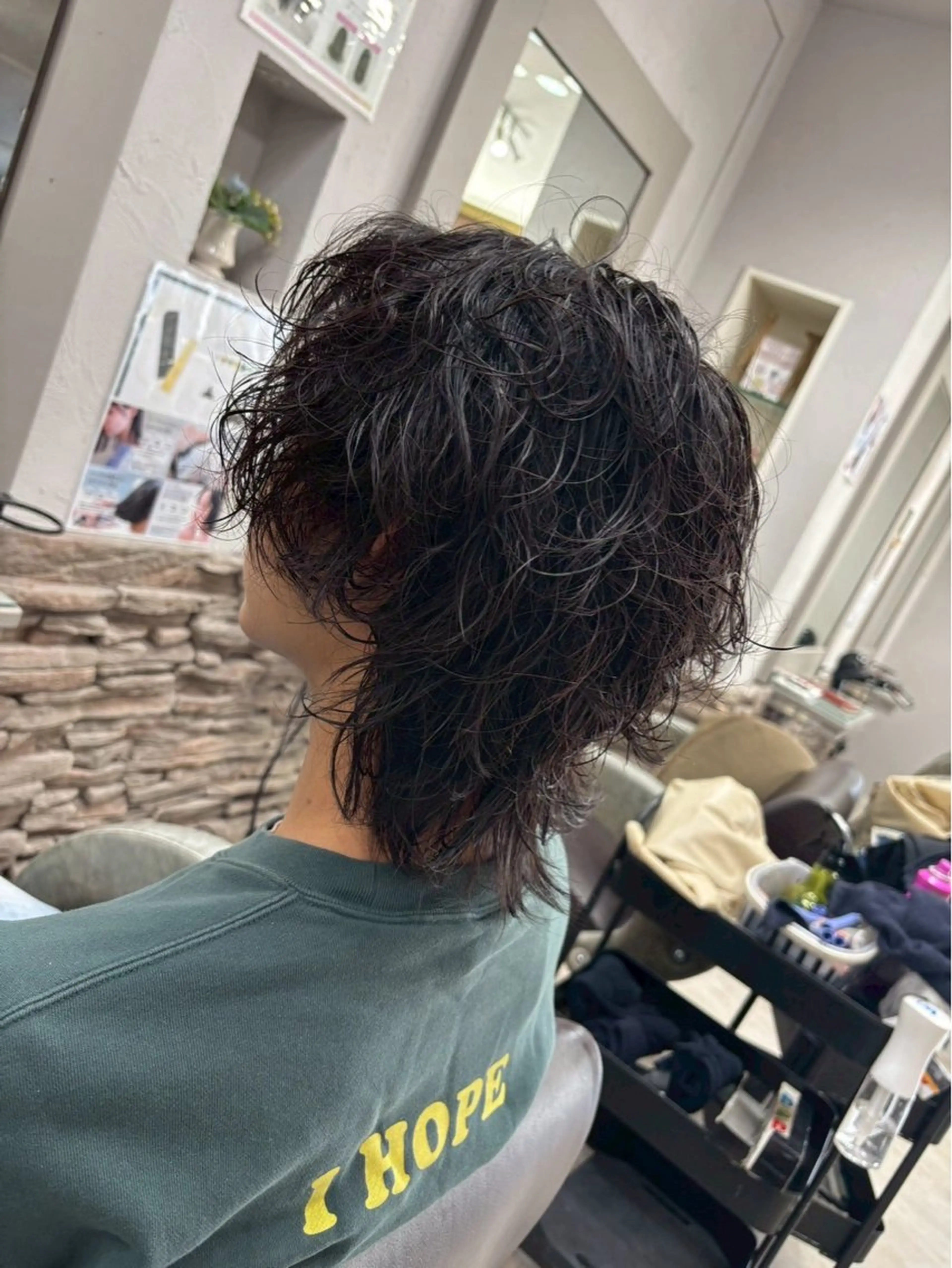 《垢抜けNo.1🔥》メンズカット＋波巻きパーマ／好印象×清潔感UP✨の写真