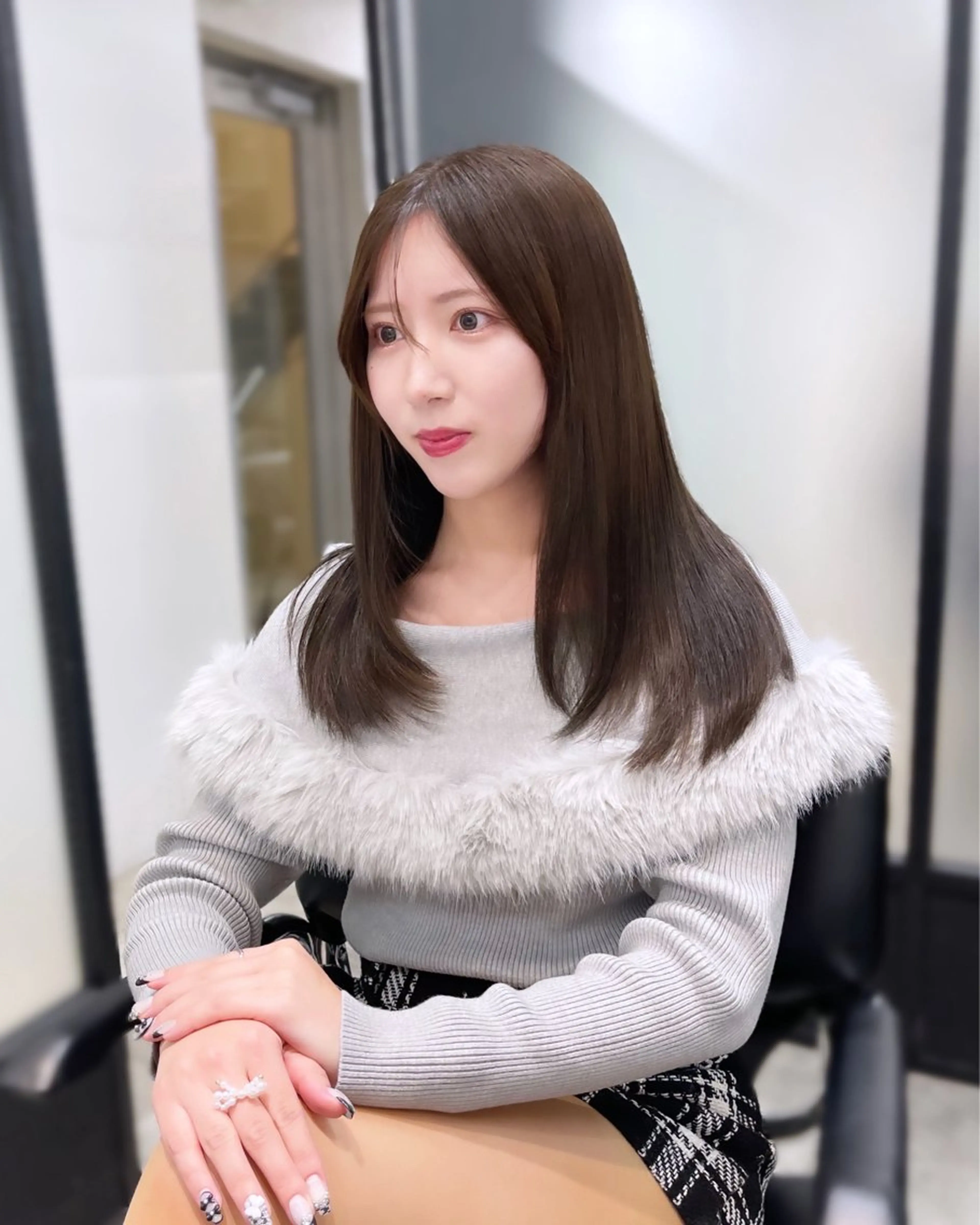 カラー ヘアカラー 韓国レイヤーカット 髪質改善▫️水野有真のヘアスタイル