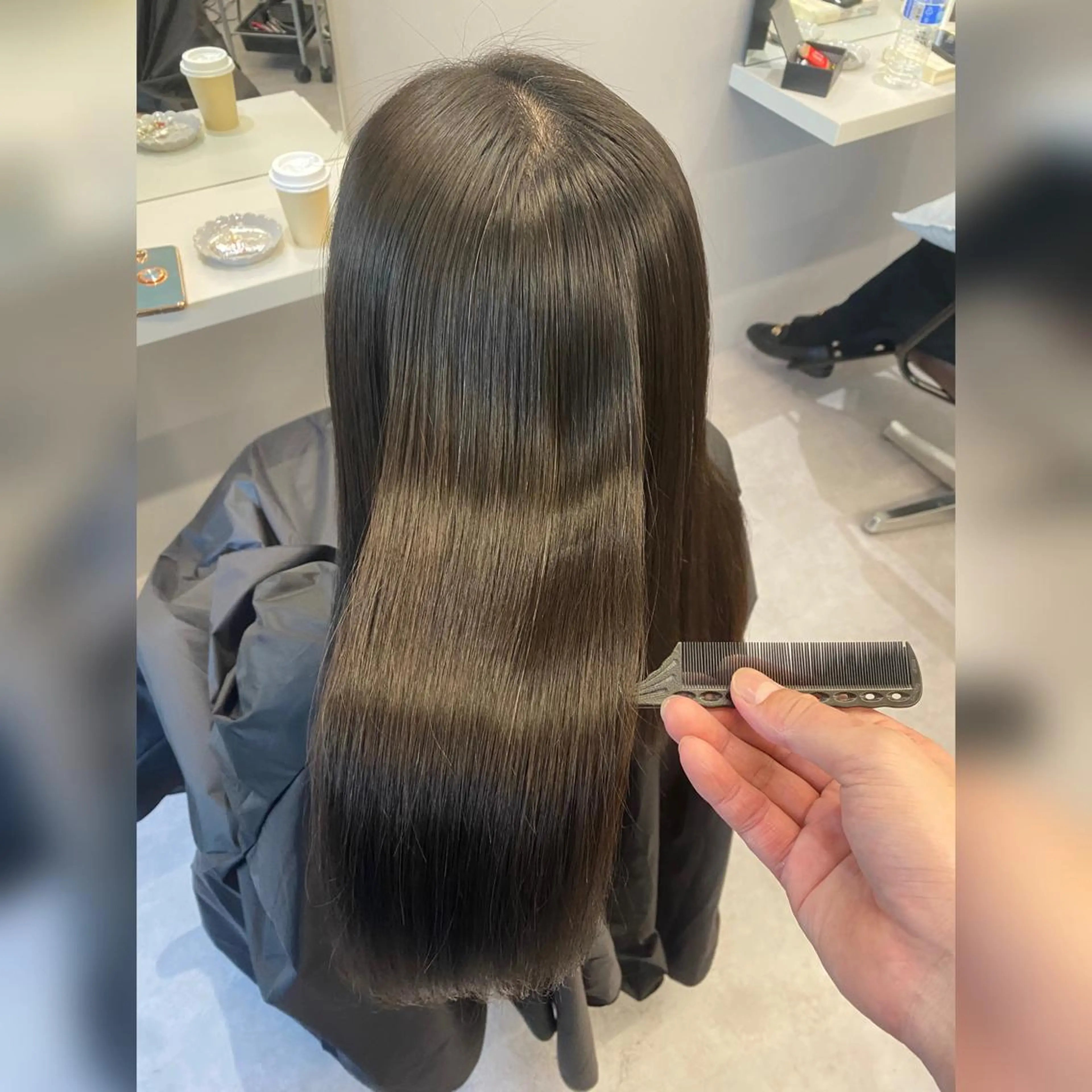 ロング カラー 縮毛矯正 韓国風cut/ 縮毛矯正/正岡幹康のヘアスタイル