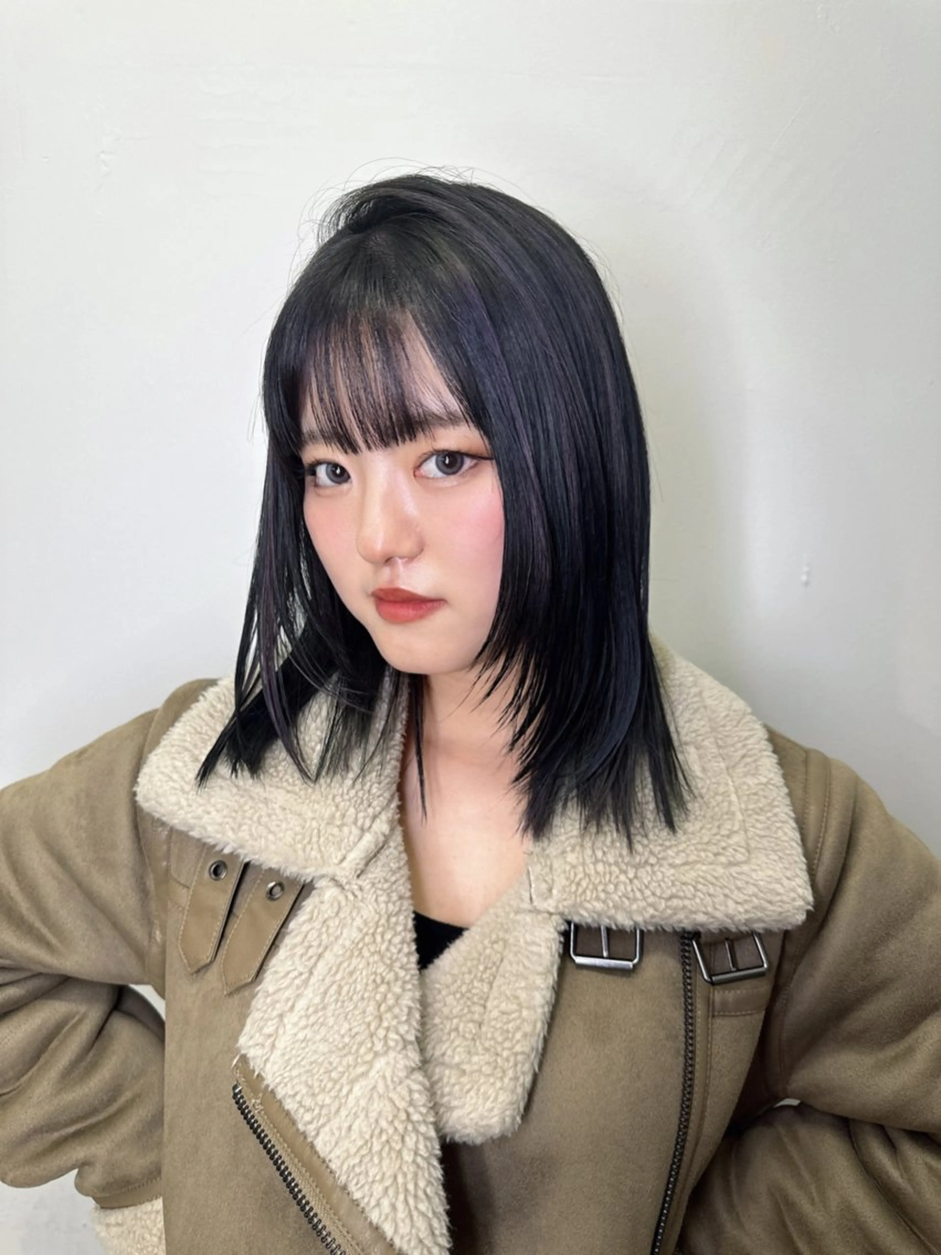 ミディアム カラー カット トリートメント ワンホンヘア ケラチン/Kaitoのヘアスタイル