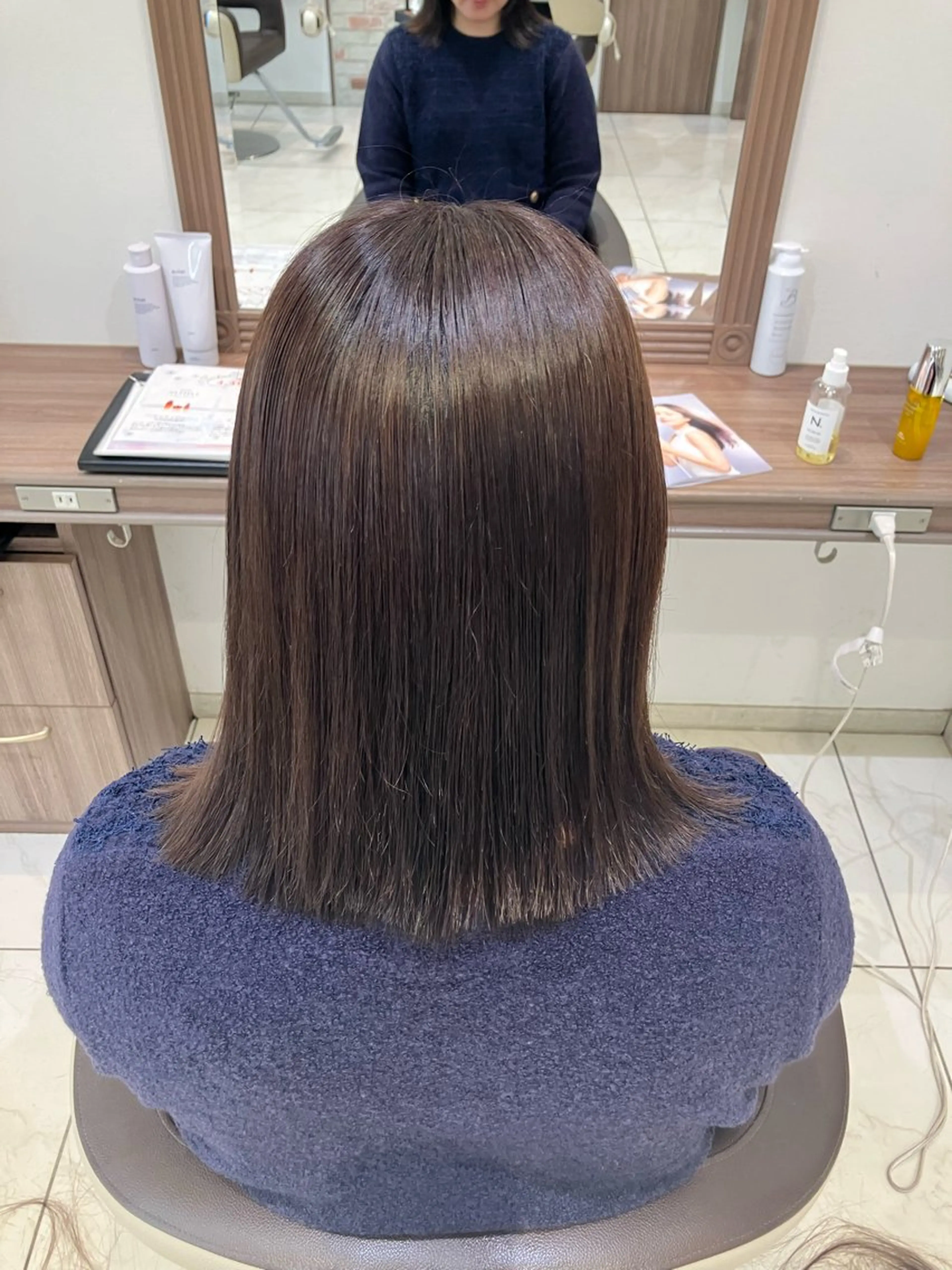カラー グレージュ 🧡Ash 新杉田🧡山本のヘアスタイル