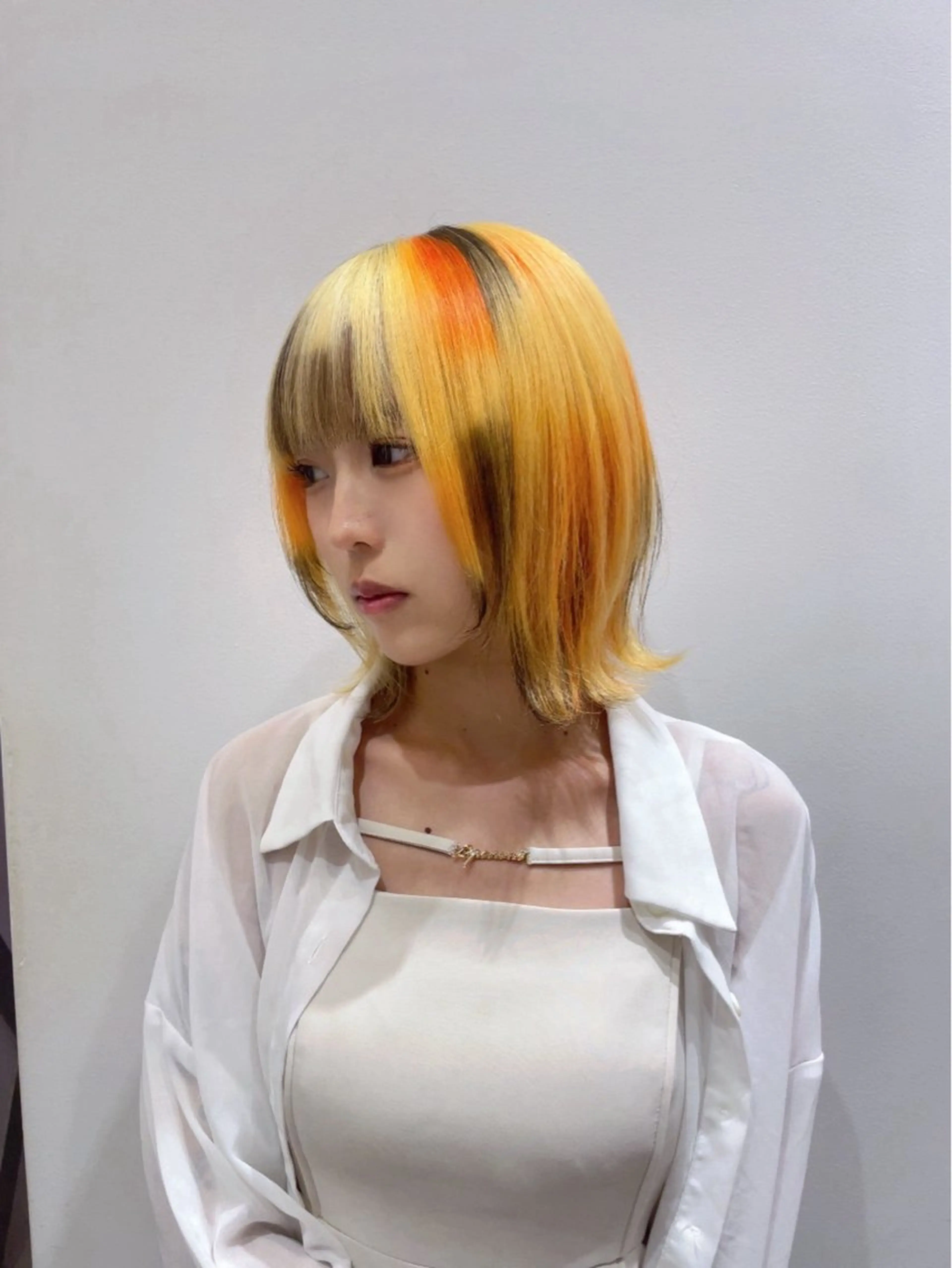 ミディアム ヘアカラー echelle所属・るな/echelle 【カットモデル募集】のヘアスタイル