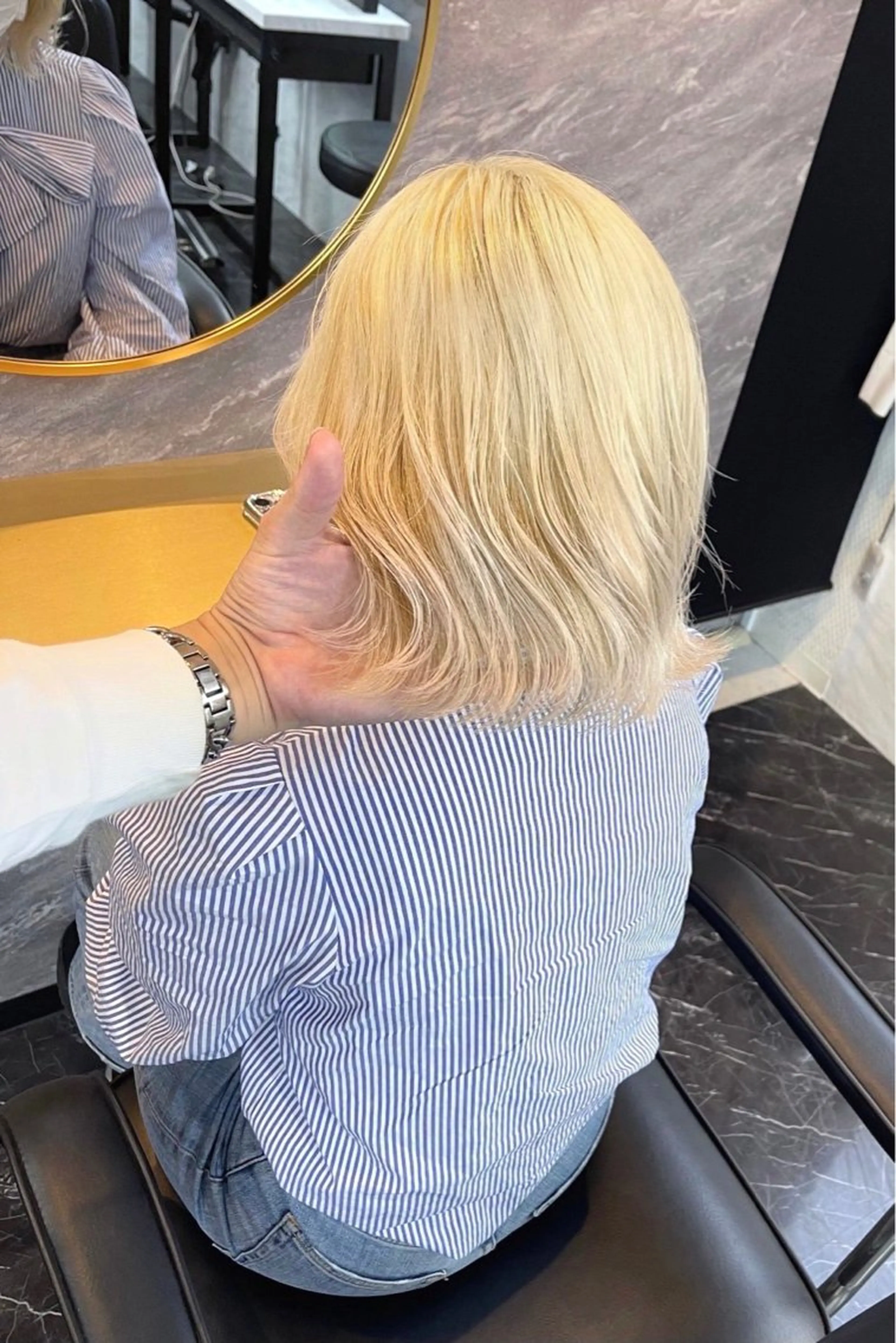 ミディアム カラー ヘアカラー トリートメント route 【ルート】所属・髪質改善/堀江 ケアカラーtoshiのヘアスタイル