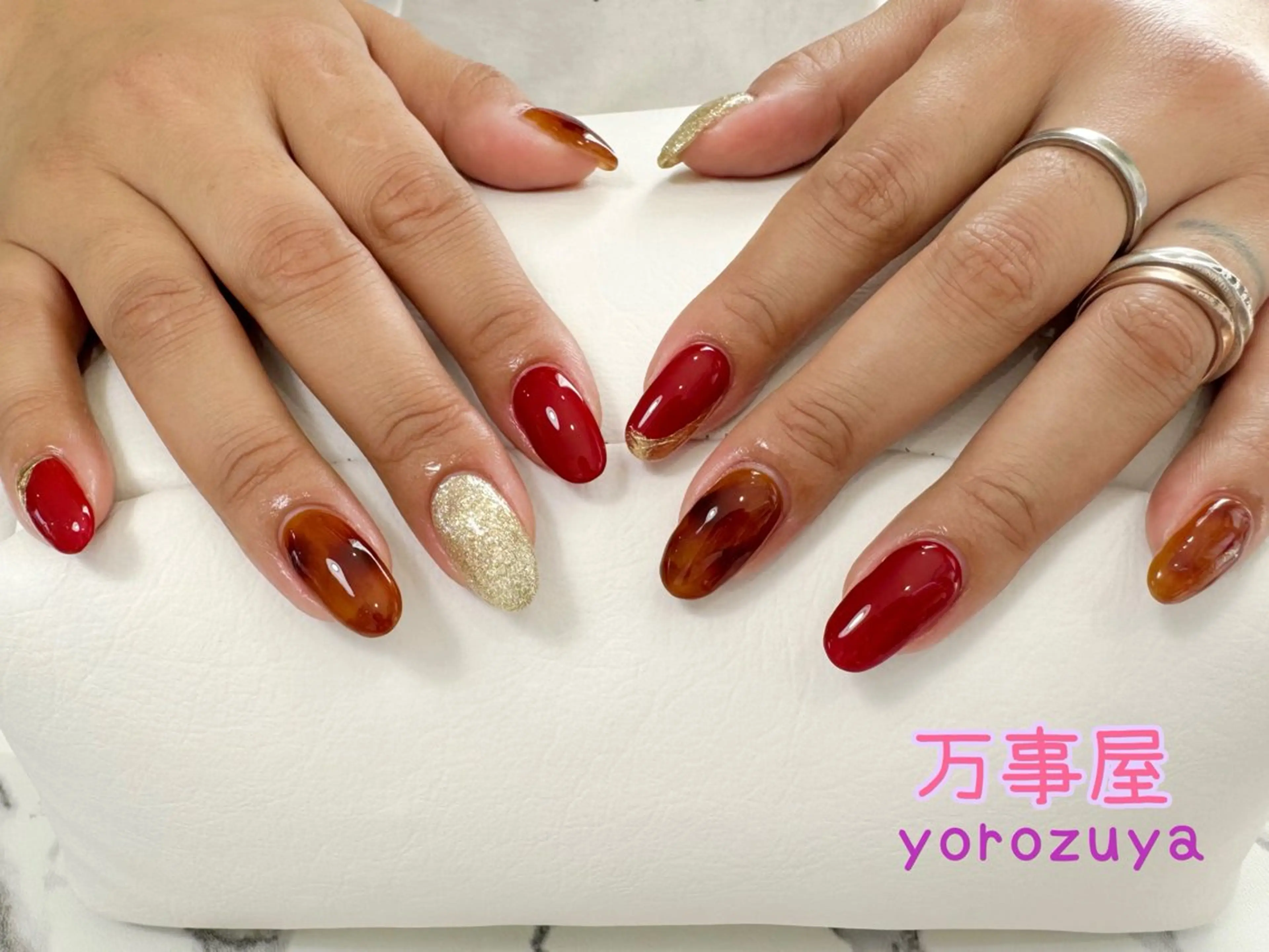 ネイル べっ甲ネイル ハンドネイル ☆ YOROZUYA..のネイルデザイン