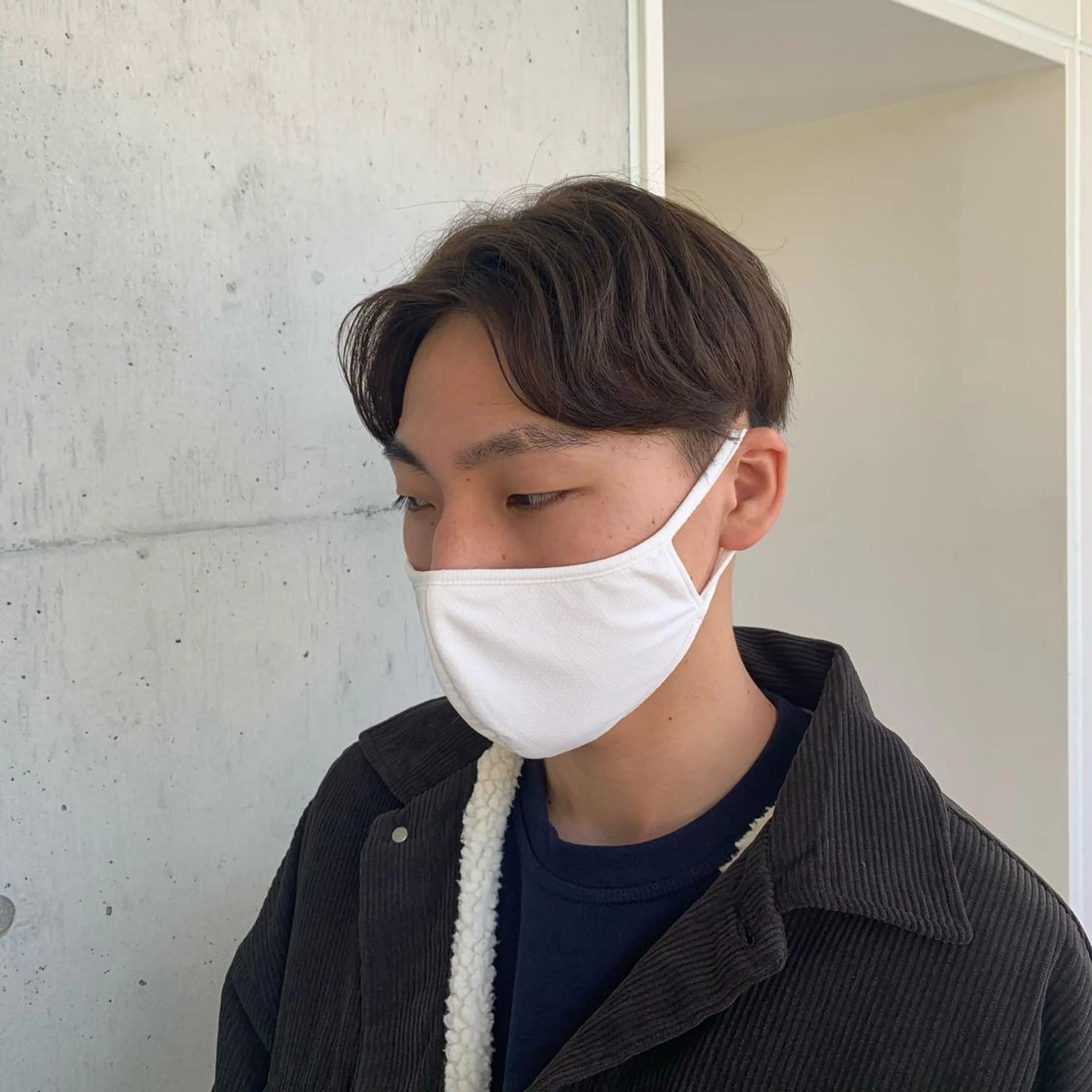 メンズ センターパート メンズ韓国風 カネコ ユカリのヘアスタイル