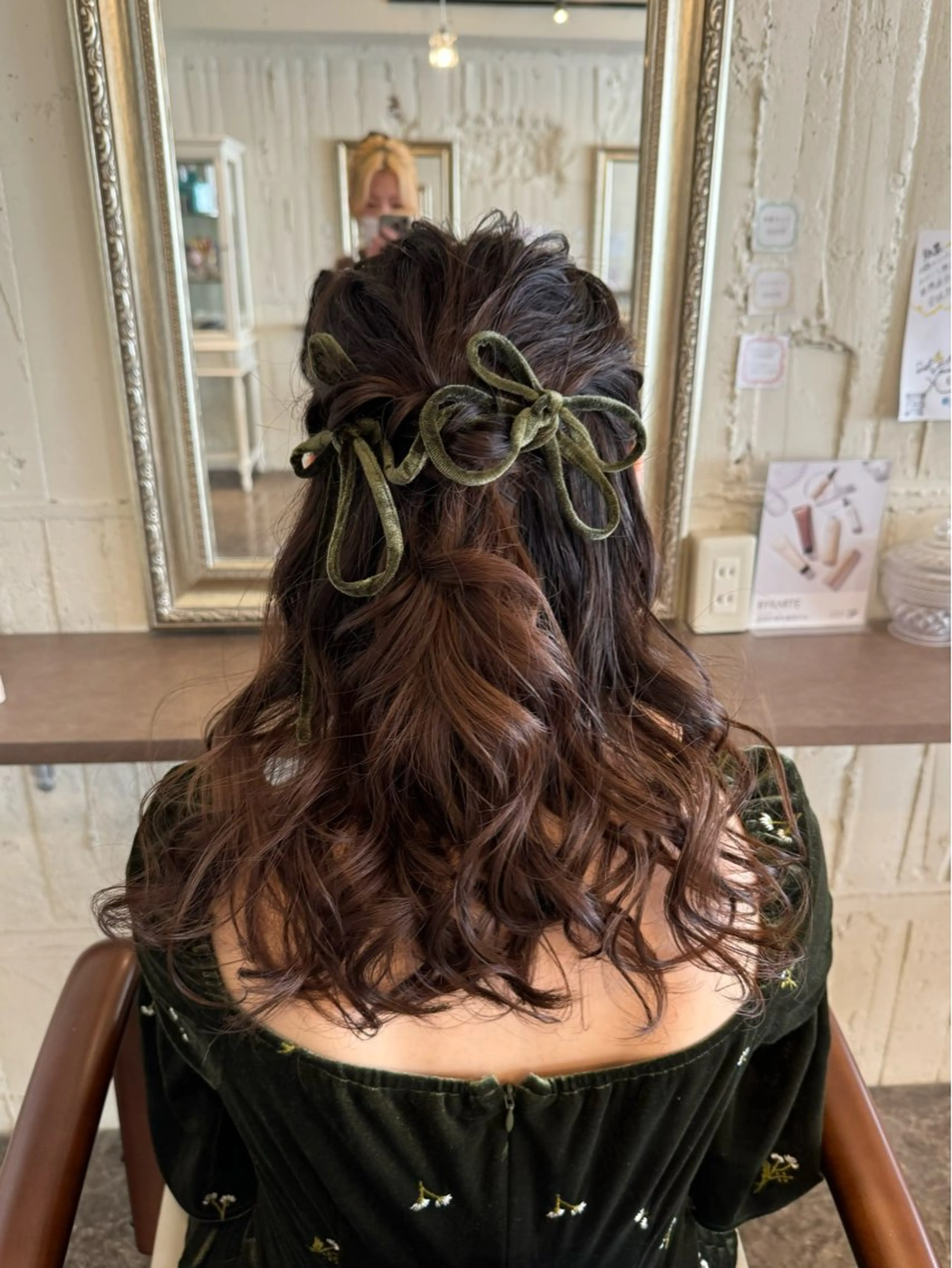 セミロング ヘアアレンジ ハーフアップ ヘアセット 🌷MAYU 🌷のヘアスタイル