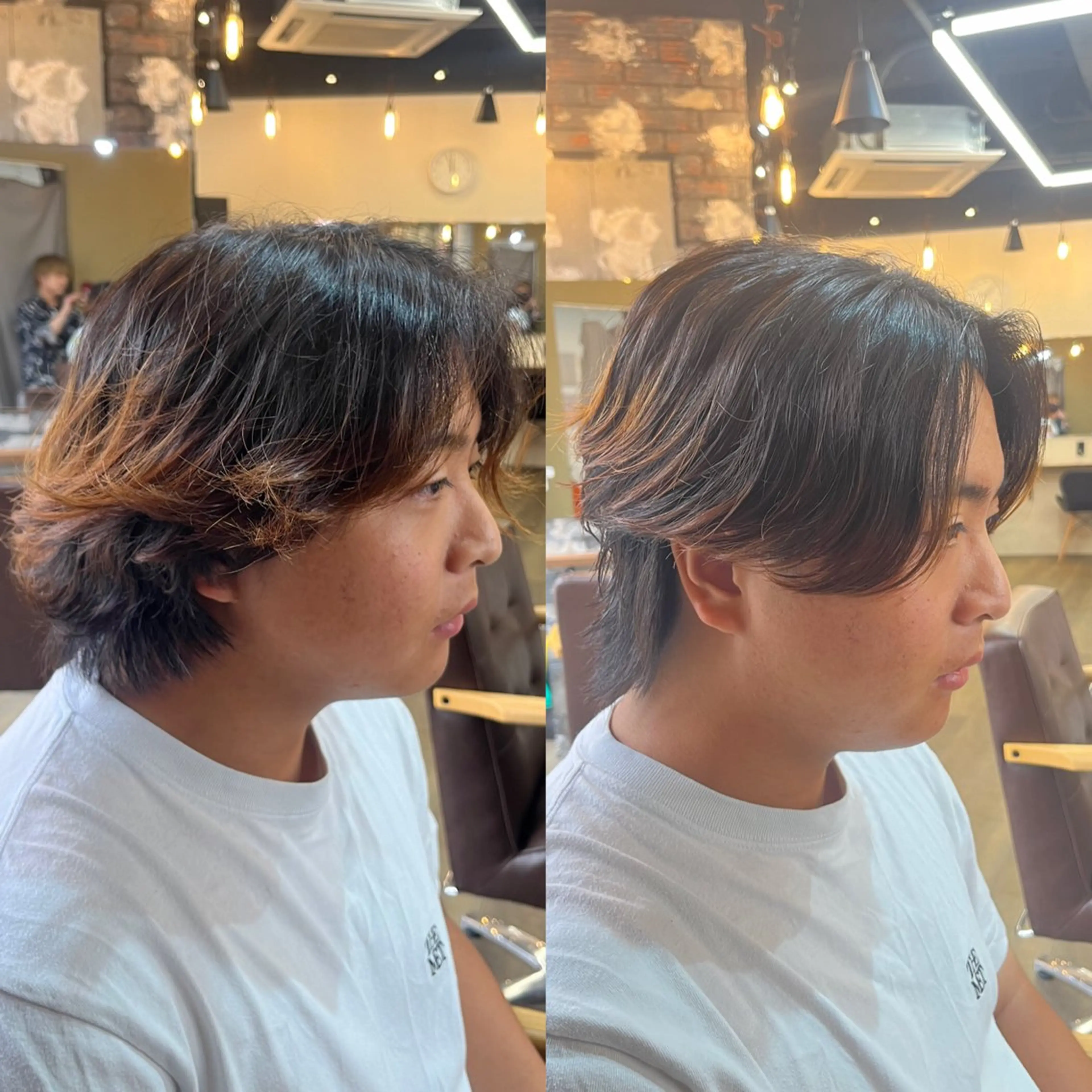 ショート パーマ メンズ フェザーパーマ メンズパーマ ニュアンスパーマ カット パーマ 韓国風メンズ/毛流れ ヘアなら須田龍世のヘアスタイル