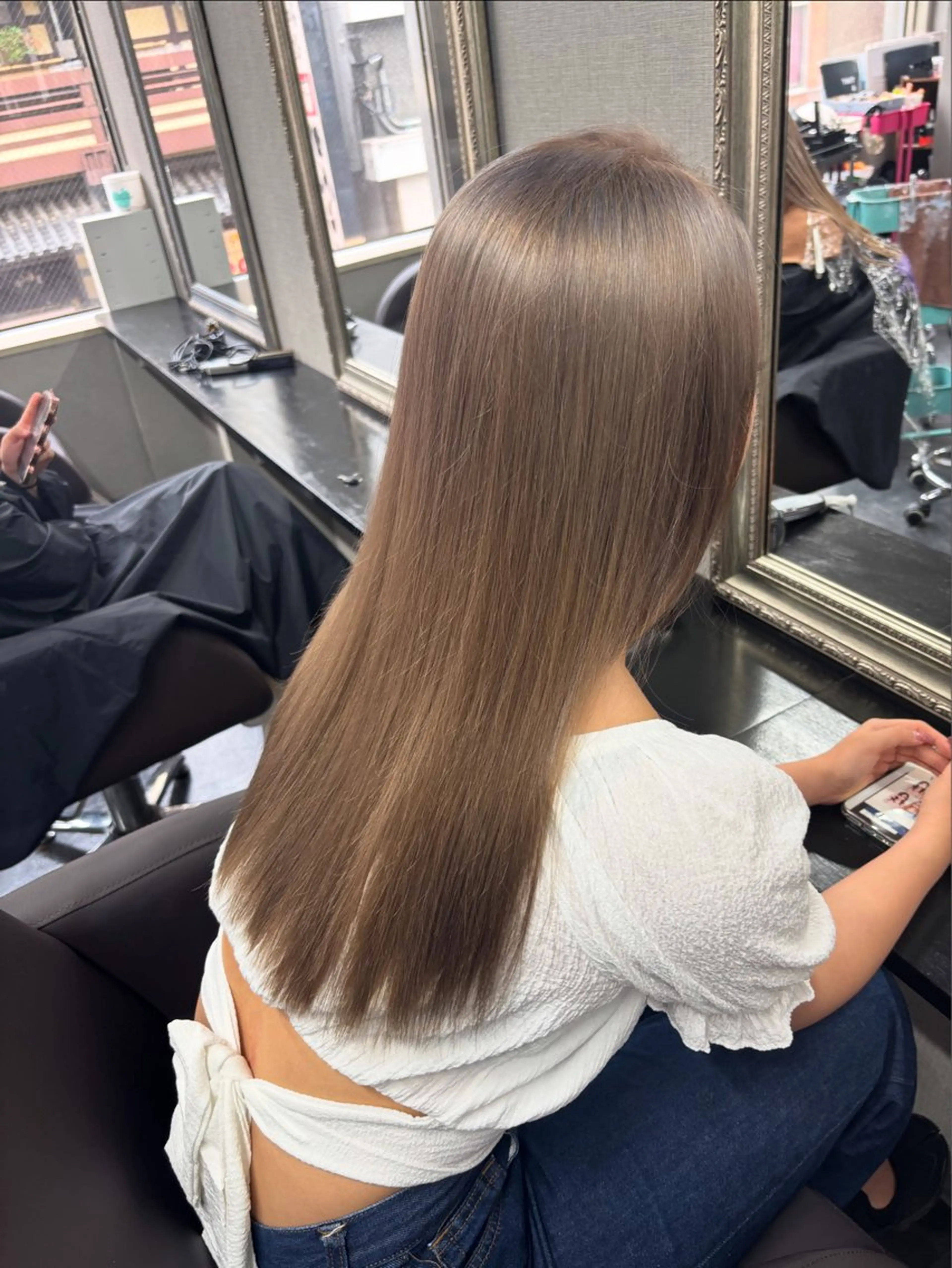 ロング カラー パーマ ヘアアレンジ メンズ キッズ メンズバレイヤージュ アップバング メンズブリーチ センターパート メンズハイライト 🫧Selene SHOGO🫧のヘアスタイル