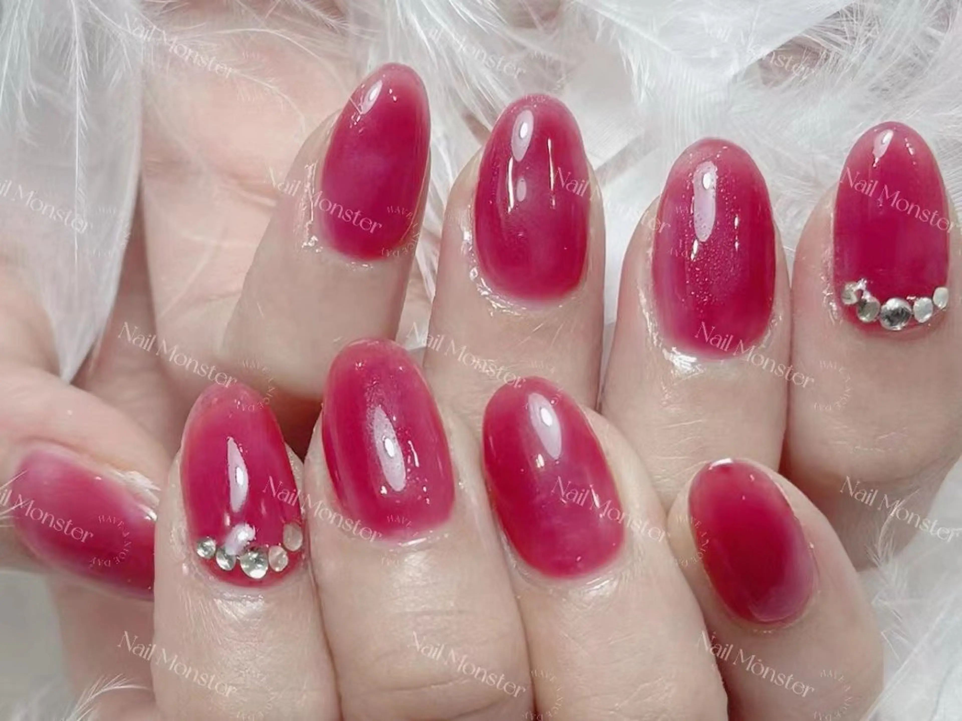 ネイル ストーンネイル ハンドネイル yu ri 🌹のネイルデザイン