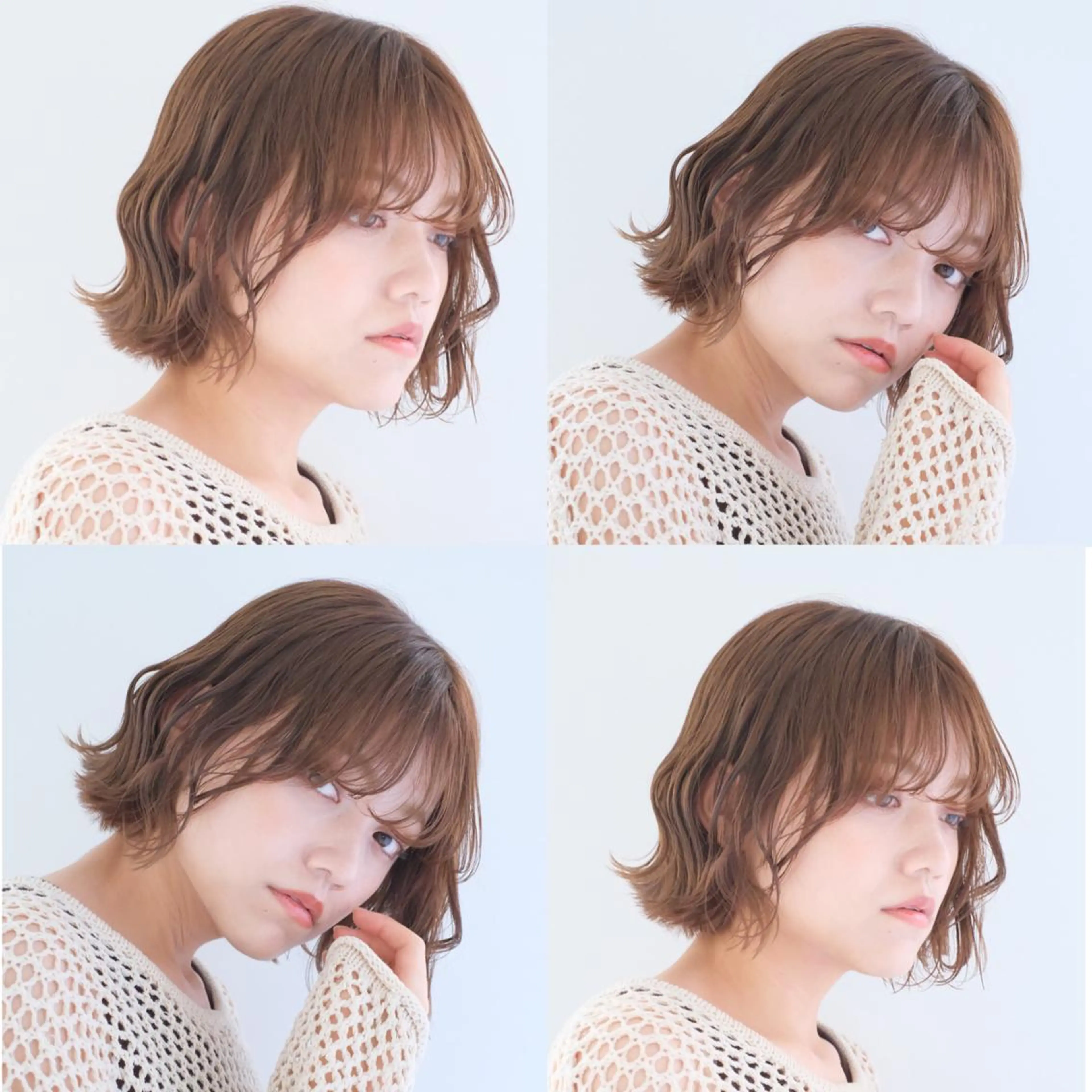 セミロング カラー ベージュカラー ブラウンカラー ブラウンベージュ 透明感カラー ヘーゼル カット ヘアカラー トリートメント ヘッドスパ ヘアセット カジュアルを女っぽく 𝗮𝘆𝗮𝗰𝗼のヘアスタイル