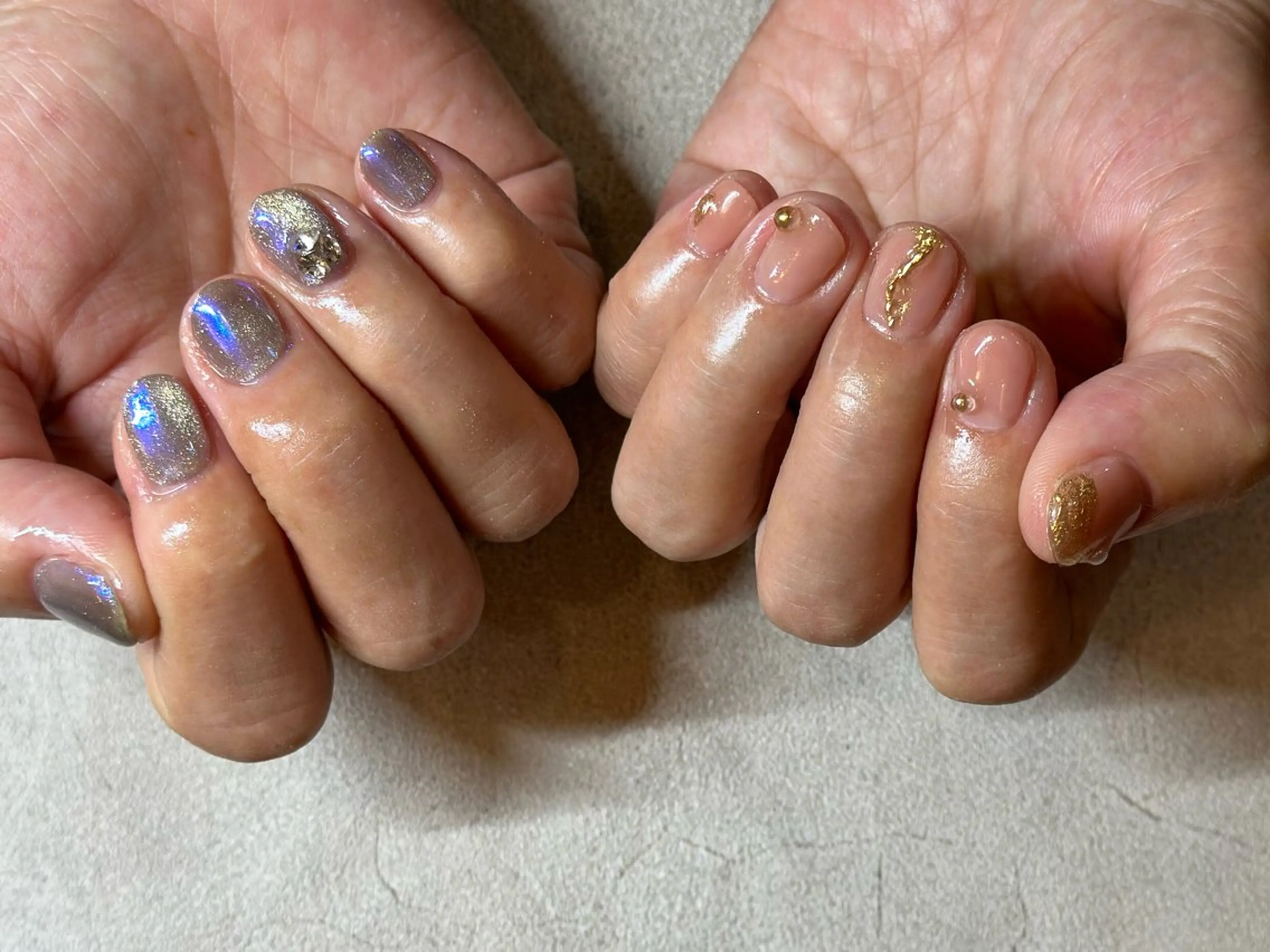 ネイル ジェルネイル ストーンネイル Hair＆Esthe＆Nail　Garden所属・Garden Takeuchiのネイルデザイン