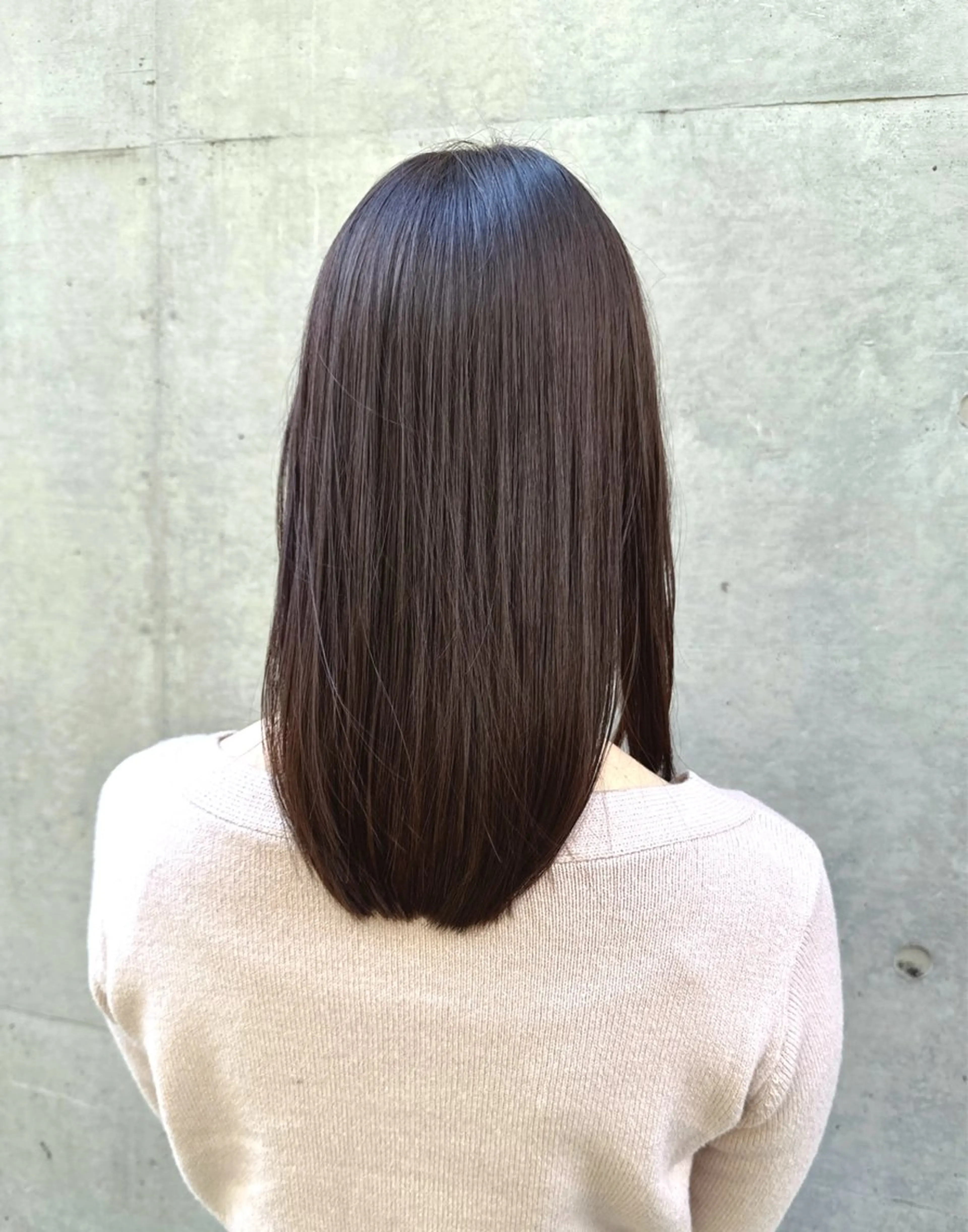 ミディアム 学生 酸性ストレート 縮毛矯正 トリートメント レスピア銀座中央通り店所属・酸性ストレート/ 透明感カラー/中村利のヘアスタイル