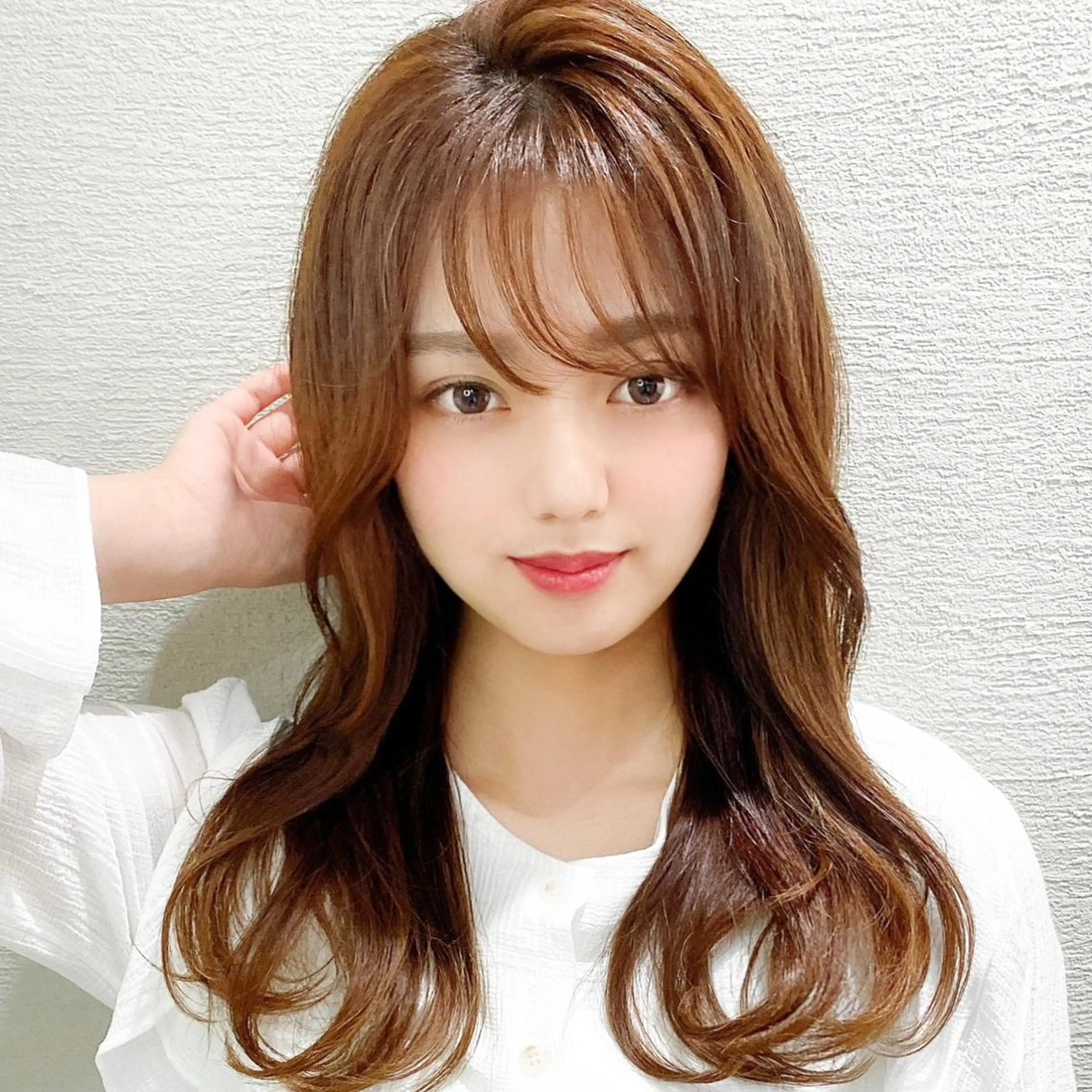 セミロング カラー 小顔カット カット ヘアカラー トリートメント モテ髪×トレンド💕 小顔レイヤー 金井のヘアスタイル