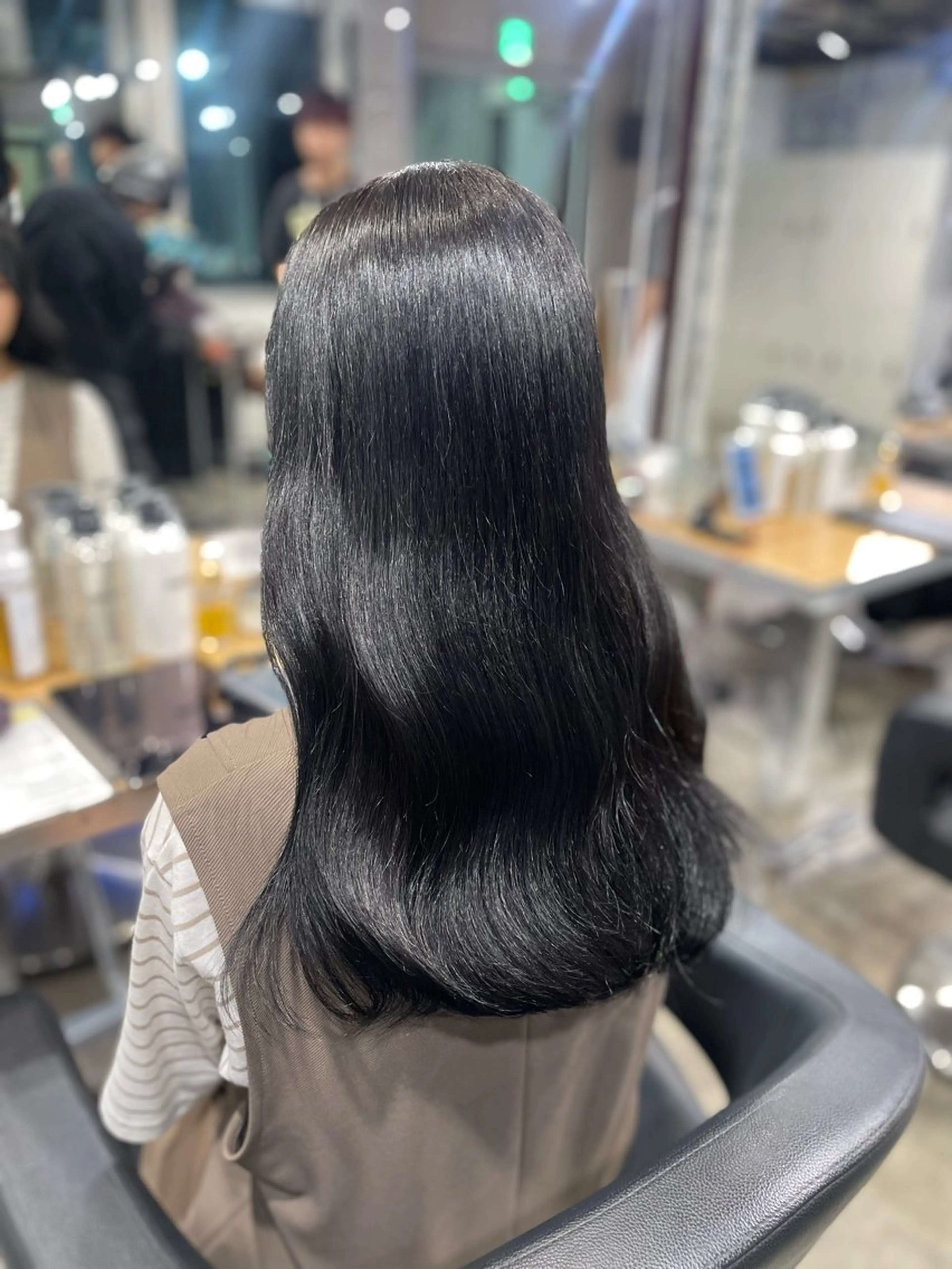 ロング カラー グレージュ オリーブグレージュ オリーブグレー 髪質改善 トリートメント alicetokyo 🦋宮葉🦋のマツエク・マツパデザイン