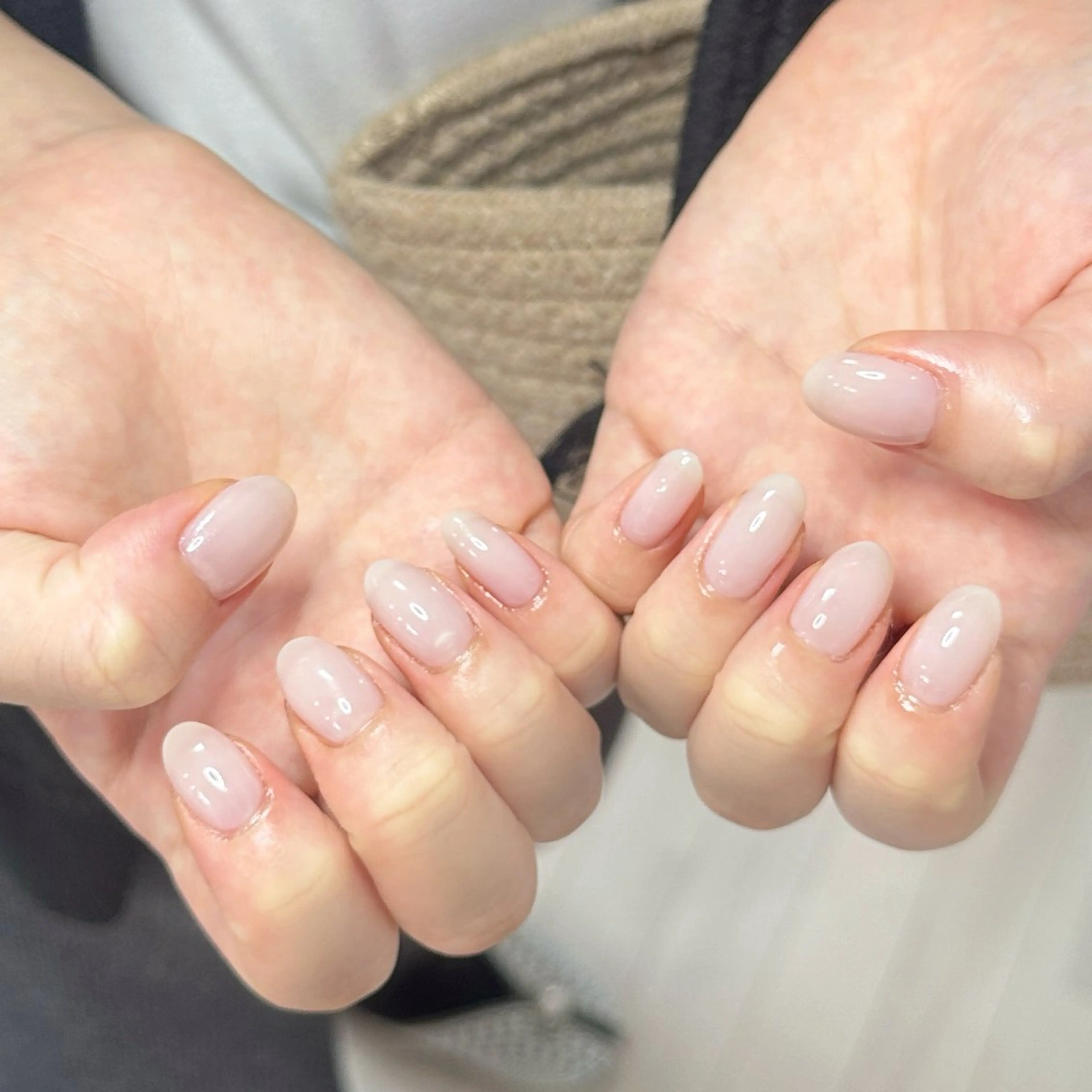 ネイル アートネイル オーロラネイル チークネイル フレンチネイル ガラスフレンチ 🎀セ リ🎀のネイルデザイン