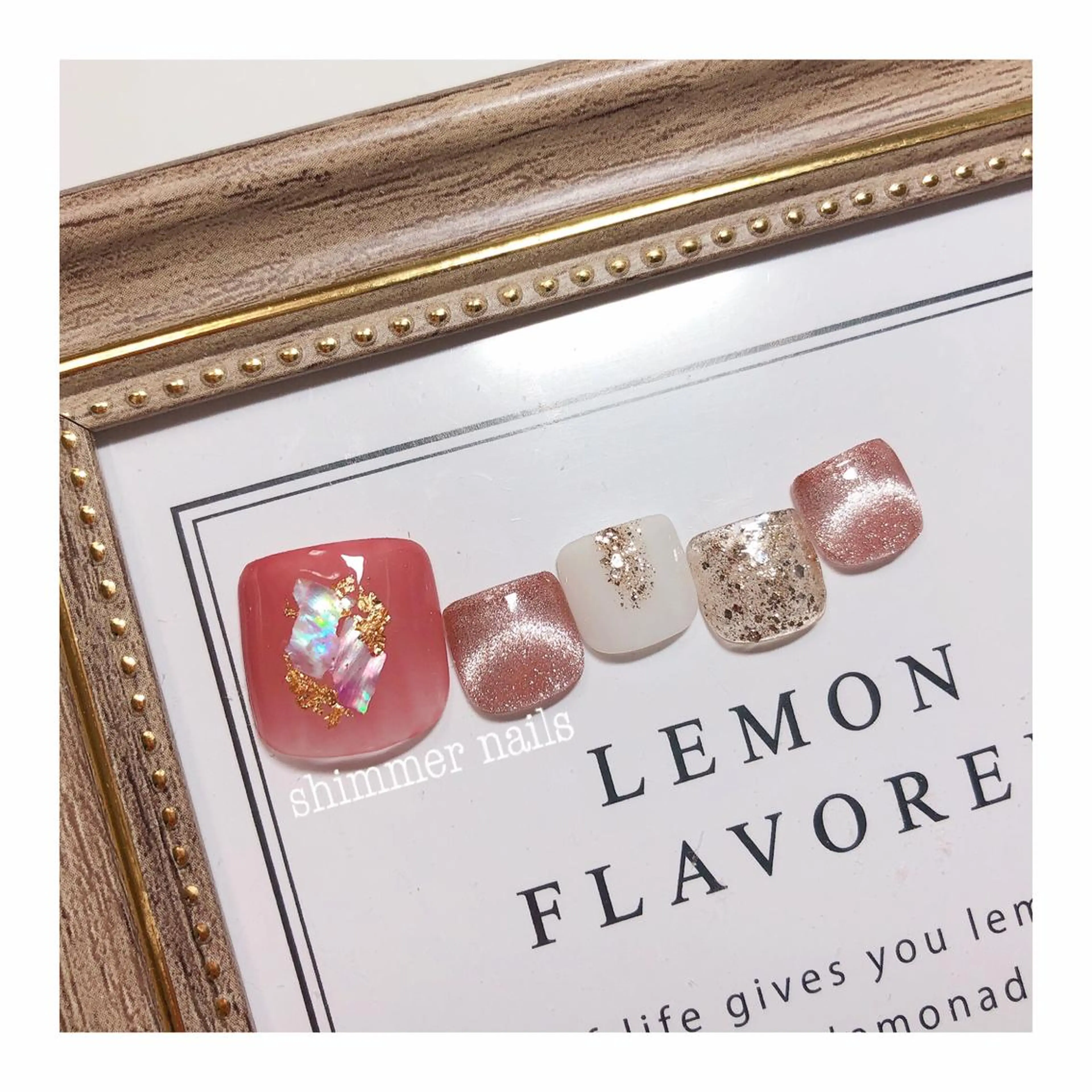 ネイル マグネットネイル 春ネイル shimmer nailsのネイルデザイン