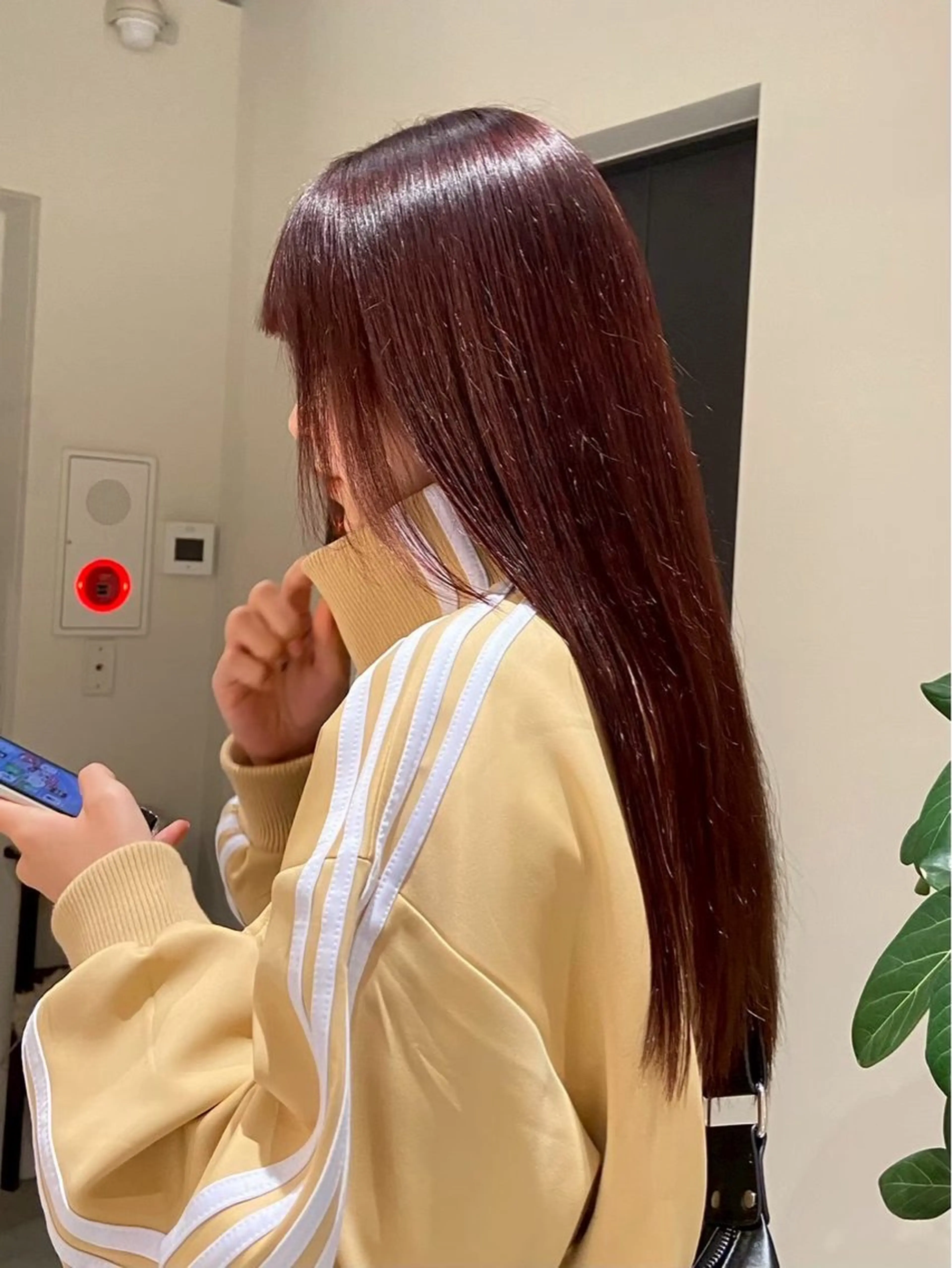 ロング カラー ヘアカラー ふじわらはゆ/髪質改 善/透明感カラーのヘアスタイル