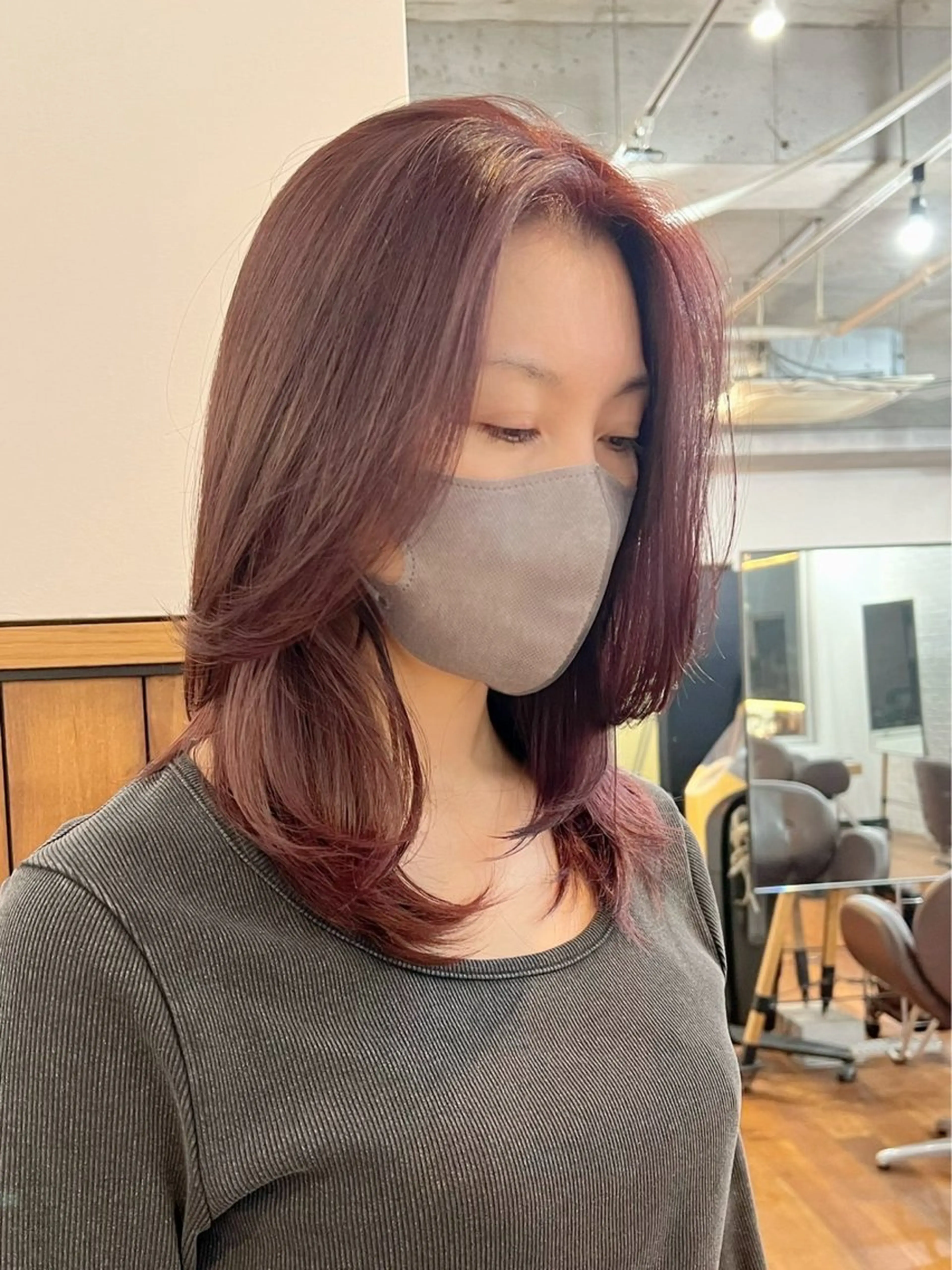 ミディアム 森﨑 雅のヘアスタイル