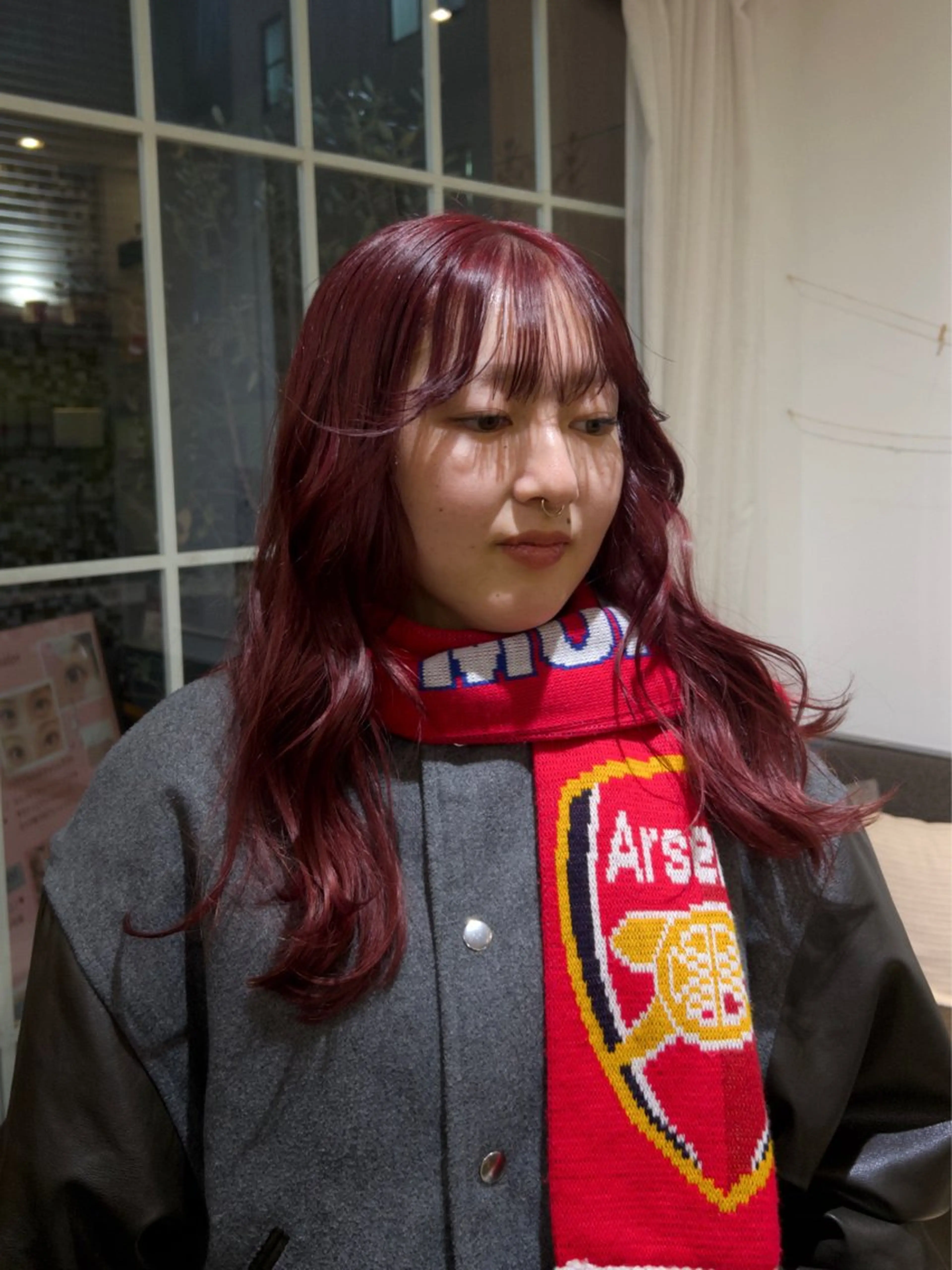 カラー ブリーチ レッドカラー moeka 表参道のヘアスタイル