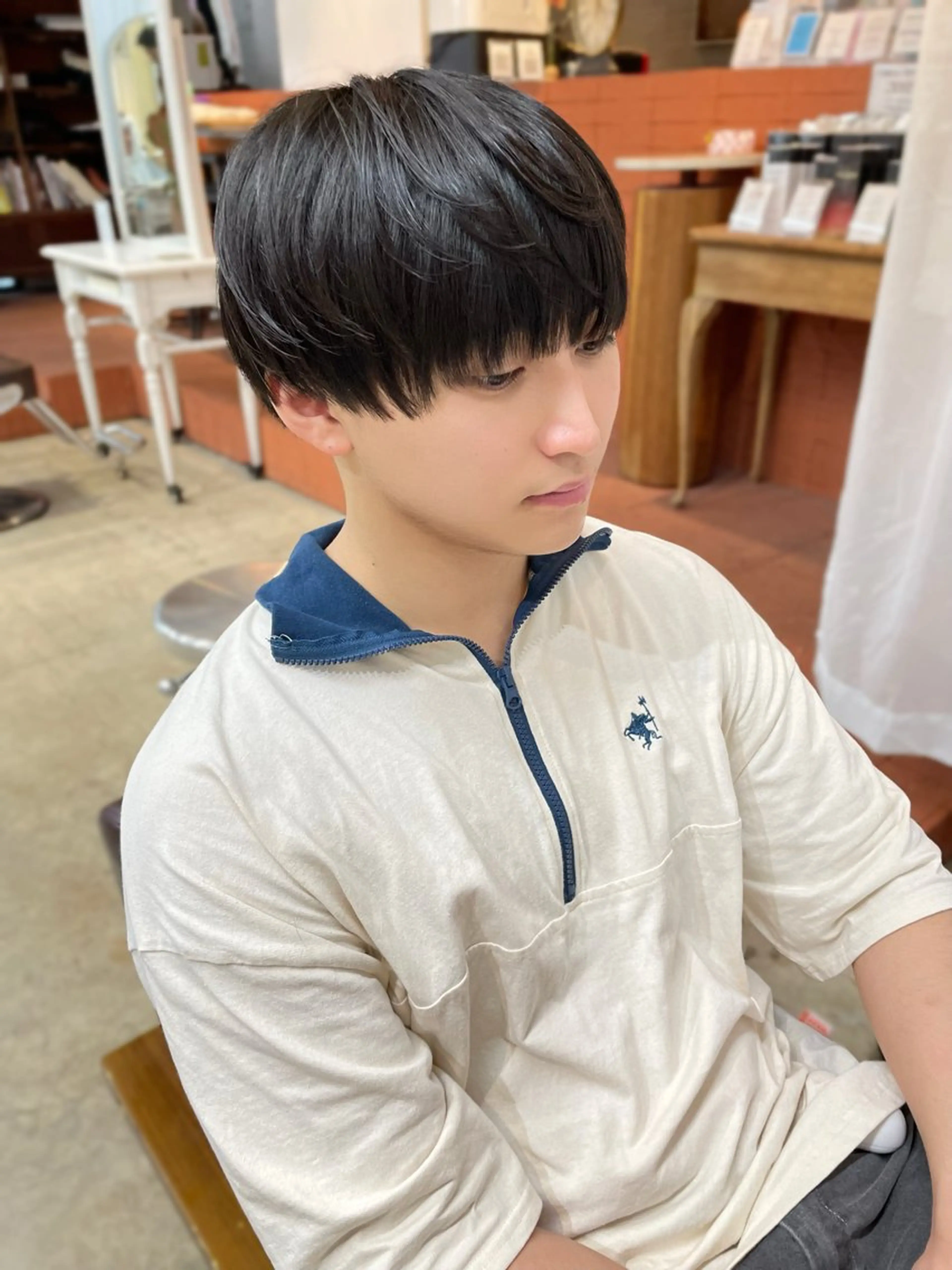 メンズ レイヤーカット/ 縮毛矯正/ミサキ💐のヘアスタイル