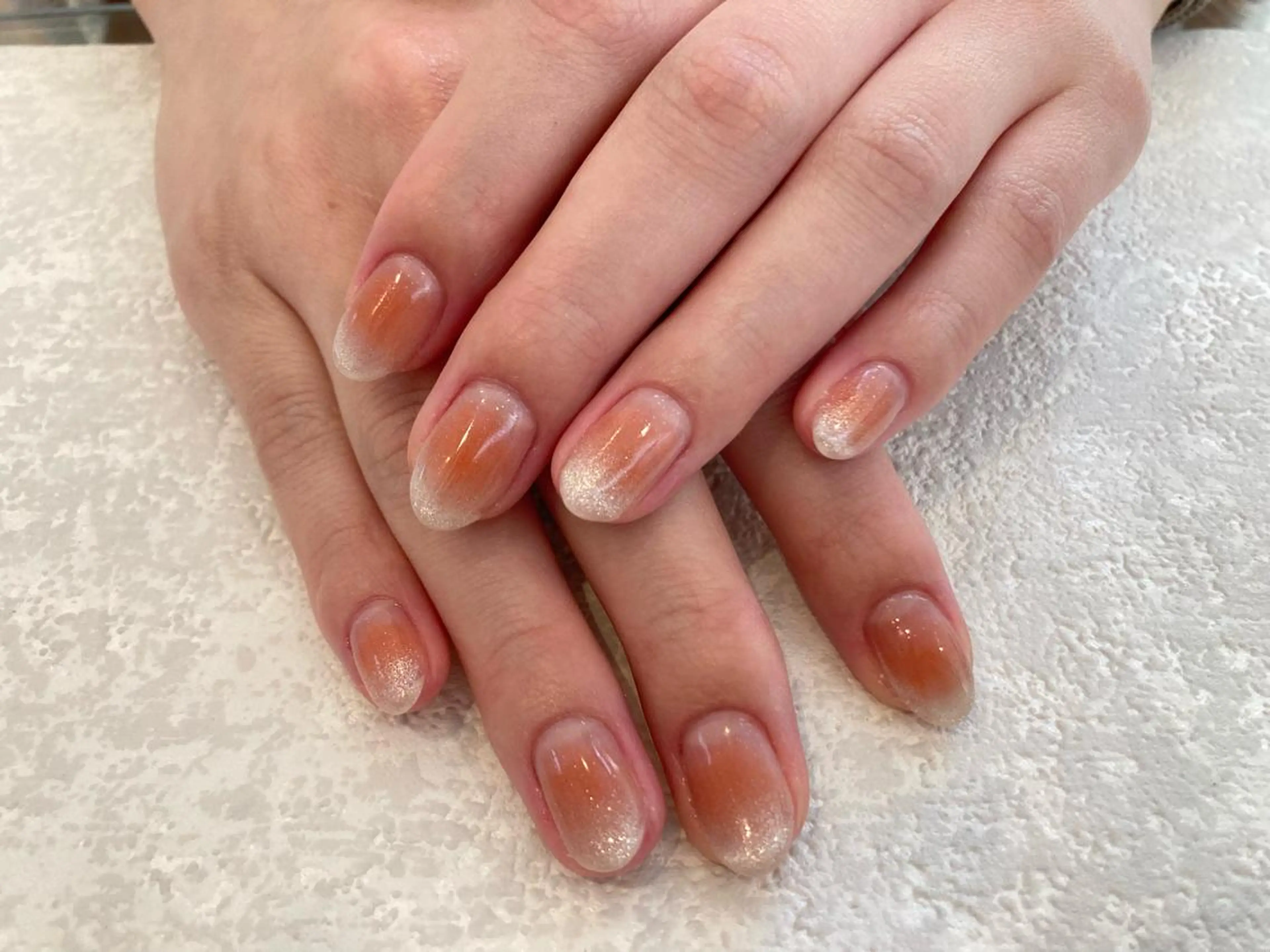 ネイル チークネイル フレンチネイル マグネットネイル マグネットフレンチ シンプルネイル Lisa’s Salonのネイルデザイン