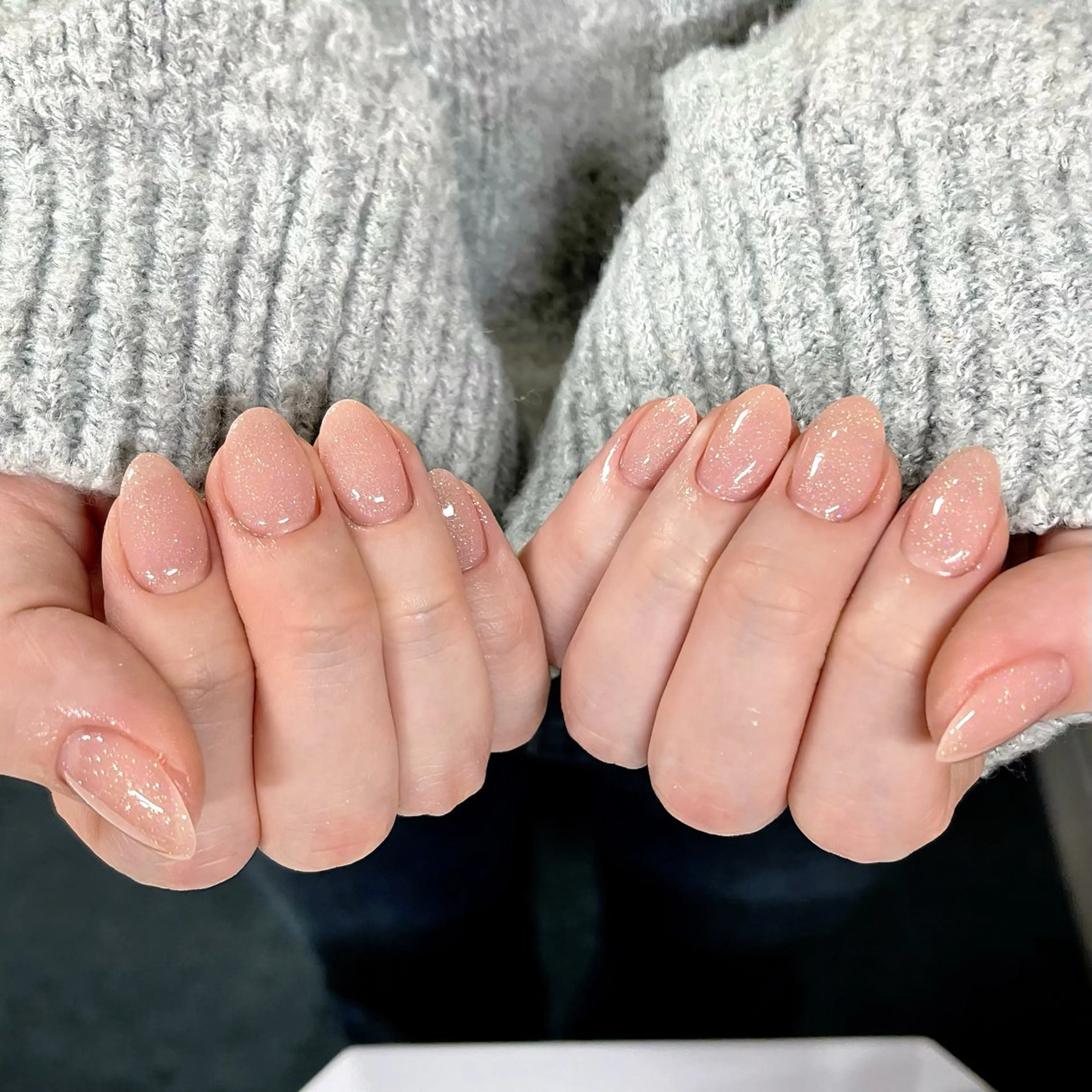 ネイル 長さ出し フレンチネイル レース 水色 マグネットネイル ハンドネイル ハンドケア 🫧OPELIA NAIL渋谷🫧のネイルデザイン