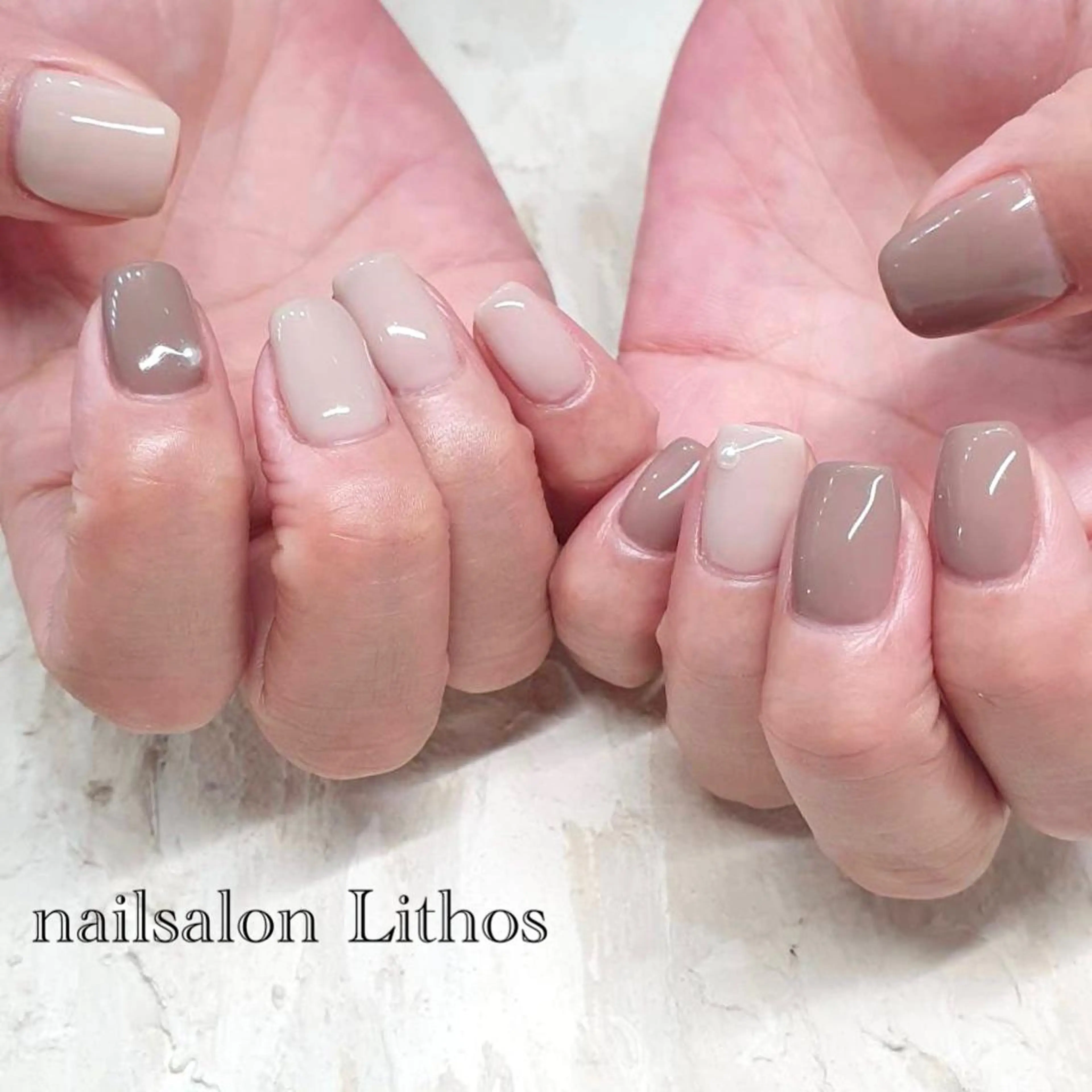 ネイル シンプルネイル ハンドネイル nailsalon Lithos所属・nailsalon Recontreのネイルデザイン