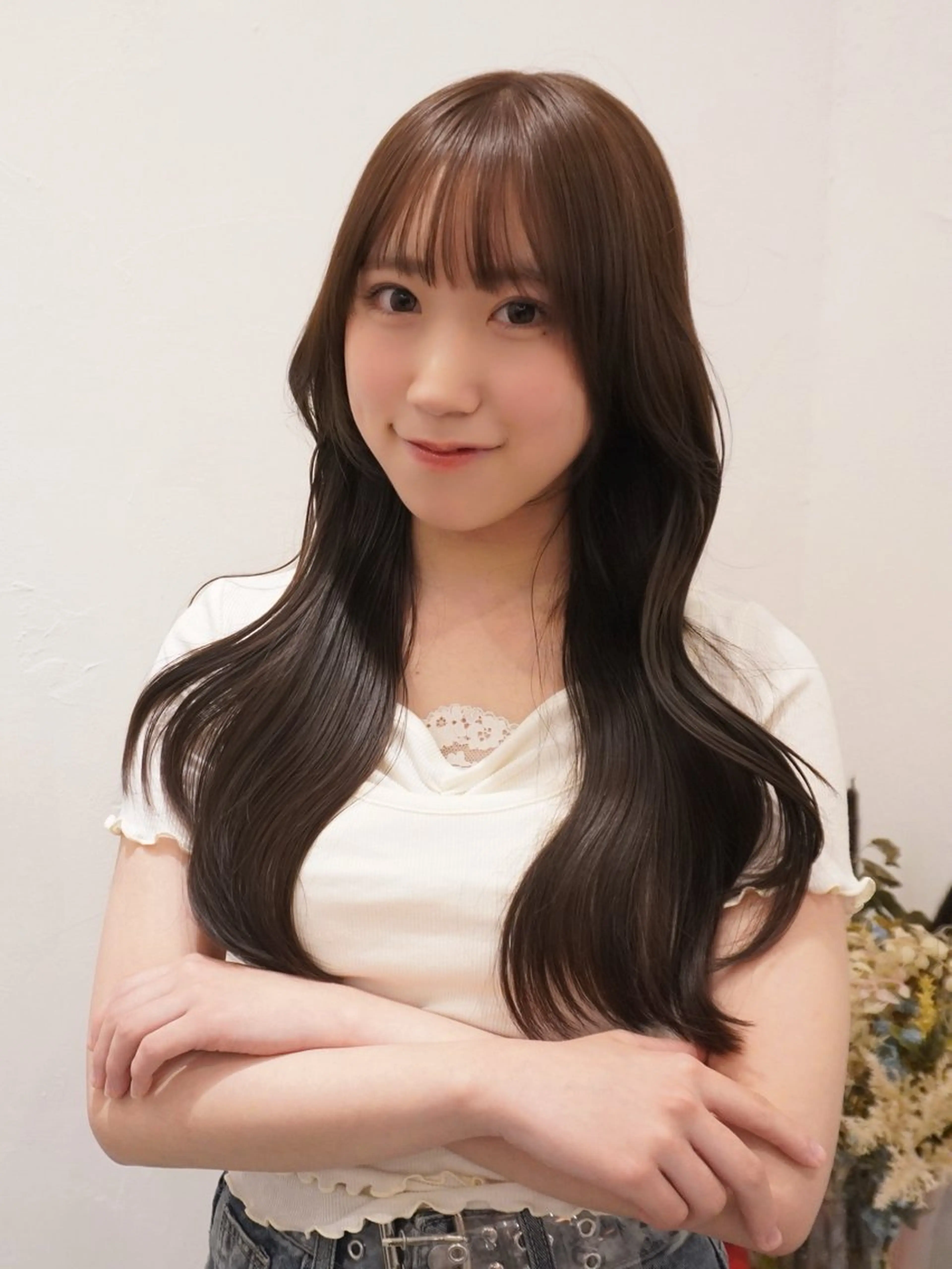 ロング カラー コテ巻き/パーマ/艶 透明感/荻原凜太郎のヘアスタイル