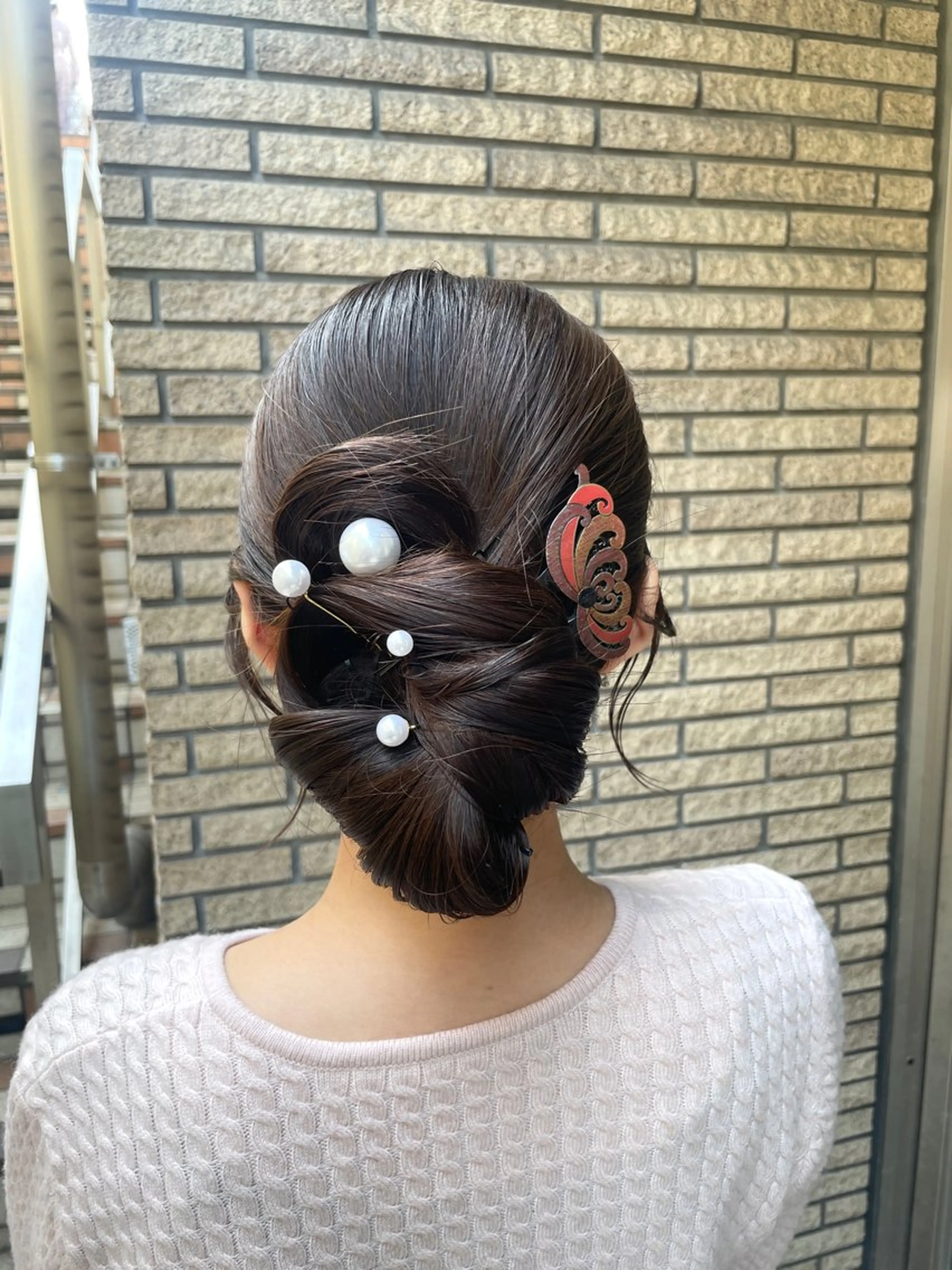 ヘアアレンジ 成人式 着物ヘア 卒業式のヘアスタイル ヘアセット BEBE所属・ご新規様限定 透明感カラーKANAのヘアスタイル