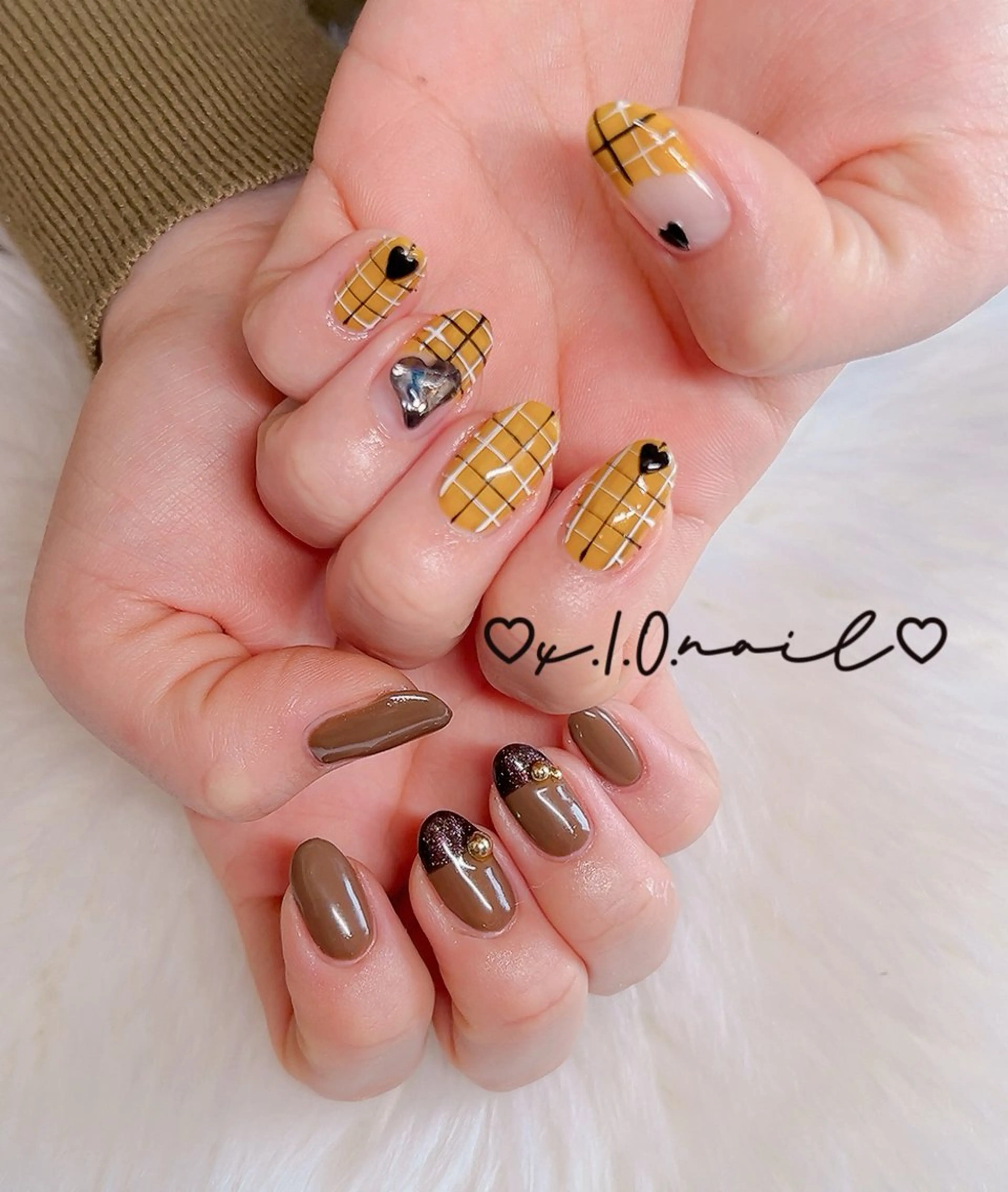 ネイル アニマル柄 アートネイル ニュアンスネイル ネイルチップ ハンドネイル x.1.0.nail ♡Cのネイルデザイン