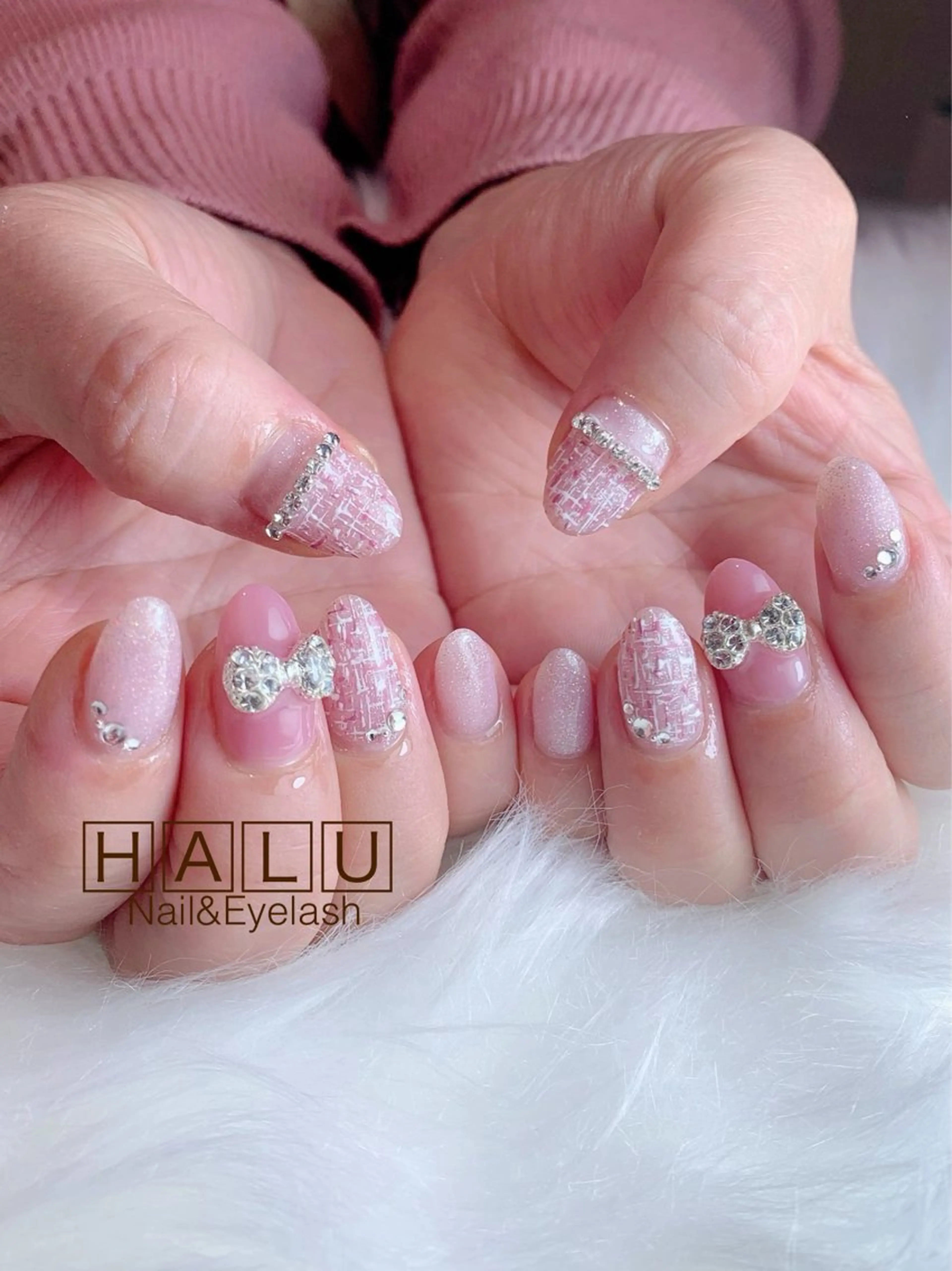 ネイル ツイードネイル HALU ハルのネイルデザイン