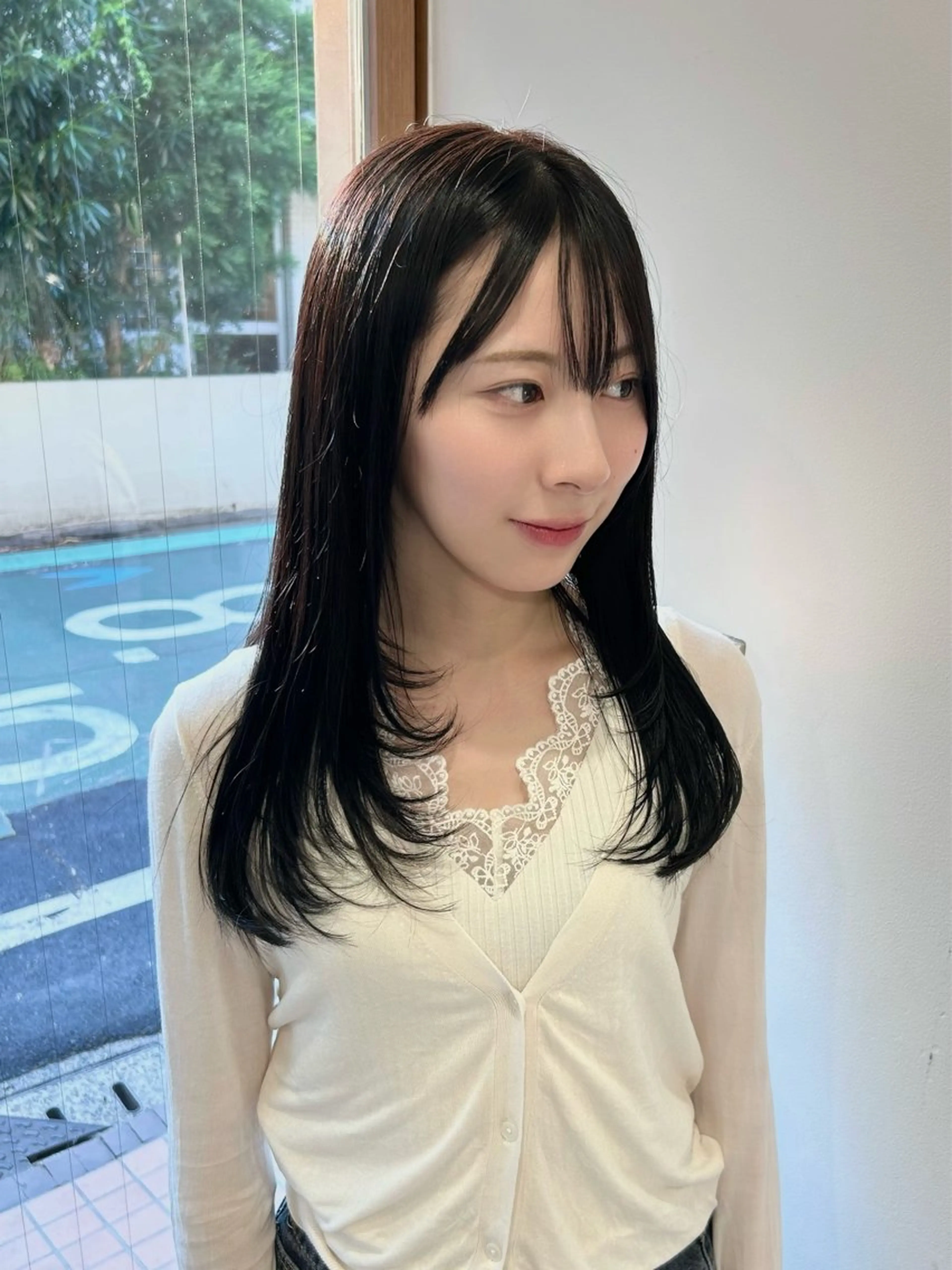 ロング カラー カット ヘアカラー トリートメント レイヤーカット🐺 hina🩶のヘアスタイル