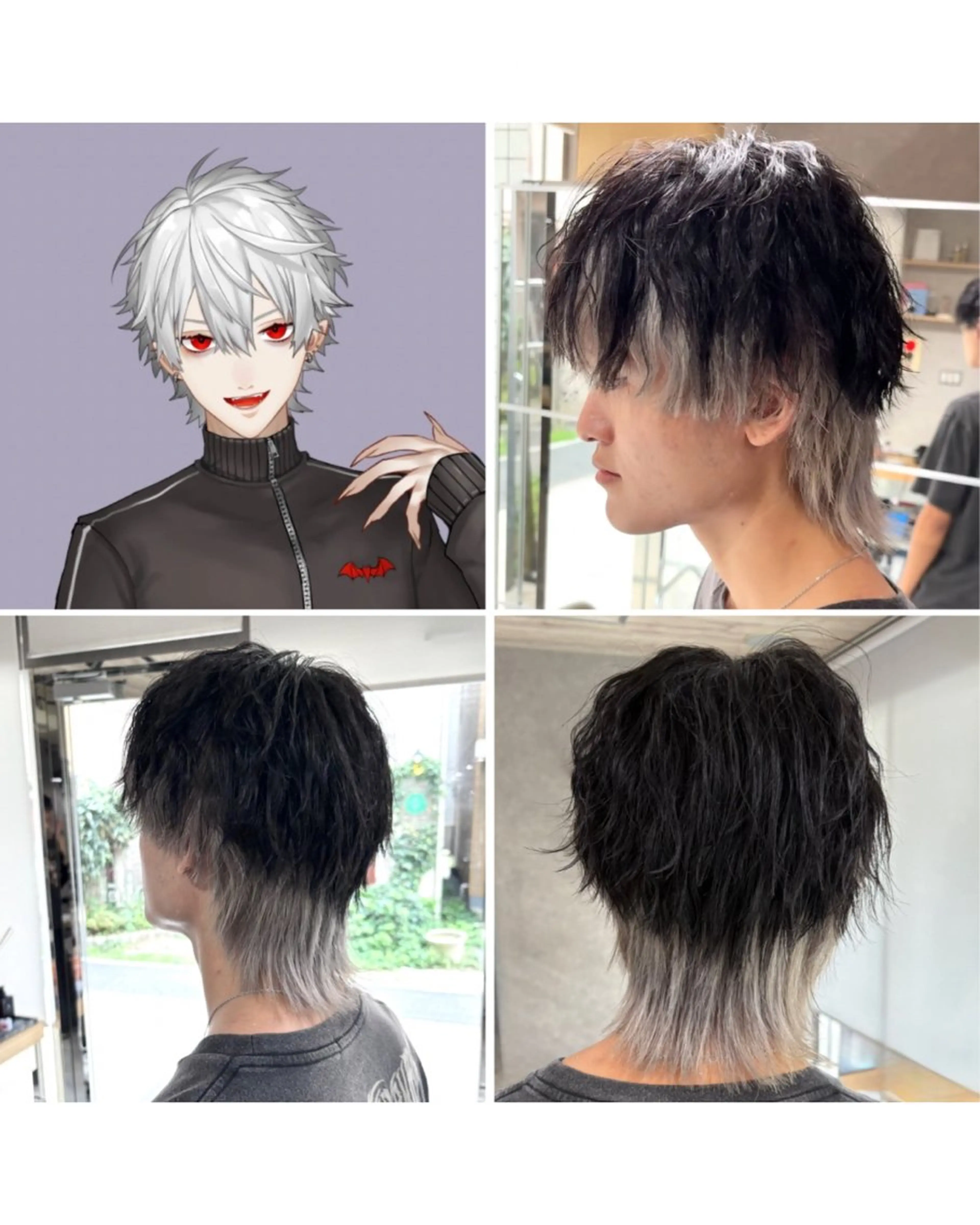 カラー ヘアカラー がわ/ウルフカット /ブリーチカラーのヘアスタイル