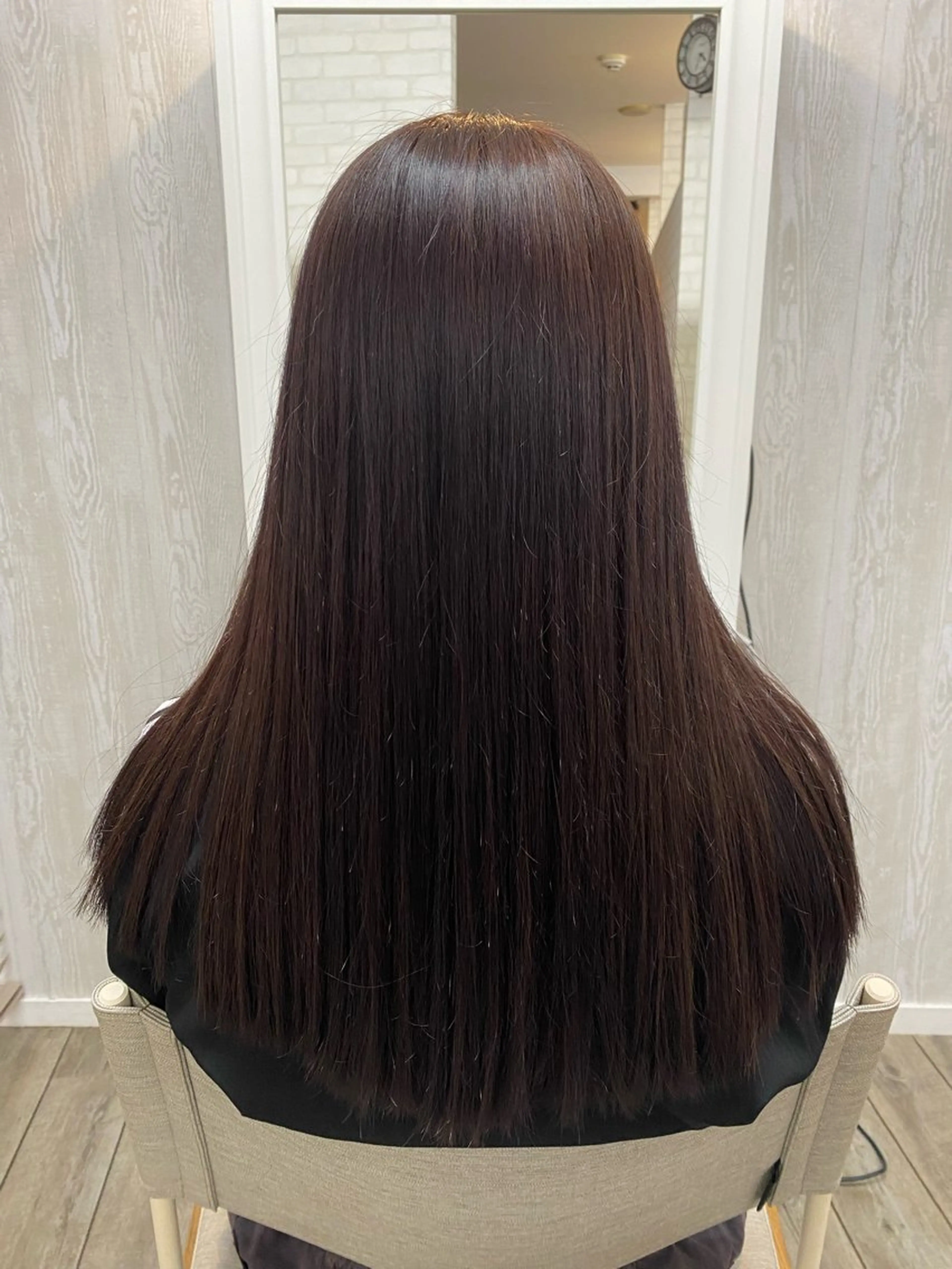 ロング カラー ベージュカラー ブリーチ ラベンダーカラー ヘアカラー トリートメント THETAふじみ野 野宮のヘアスタイル