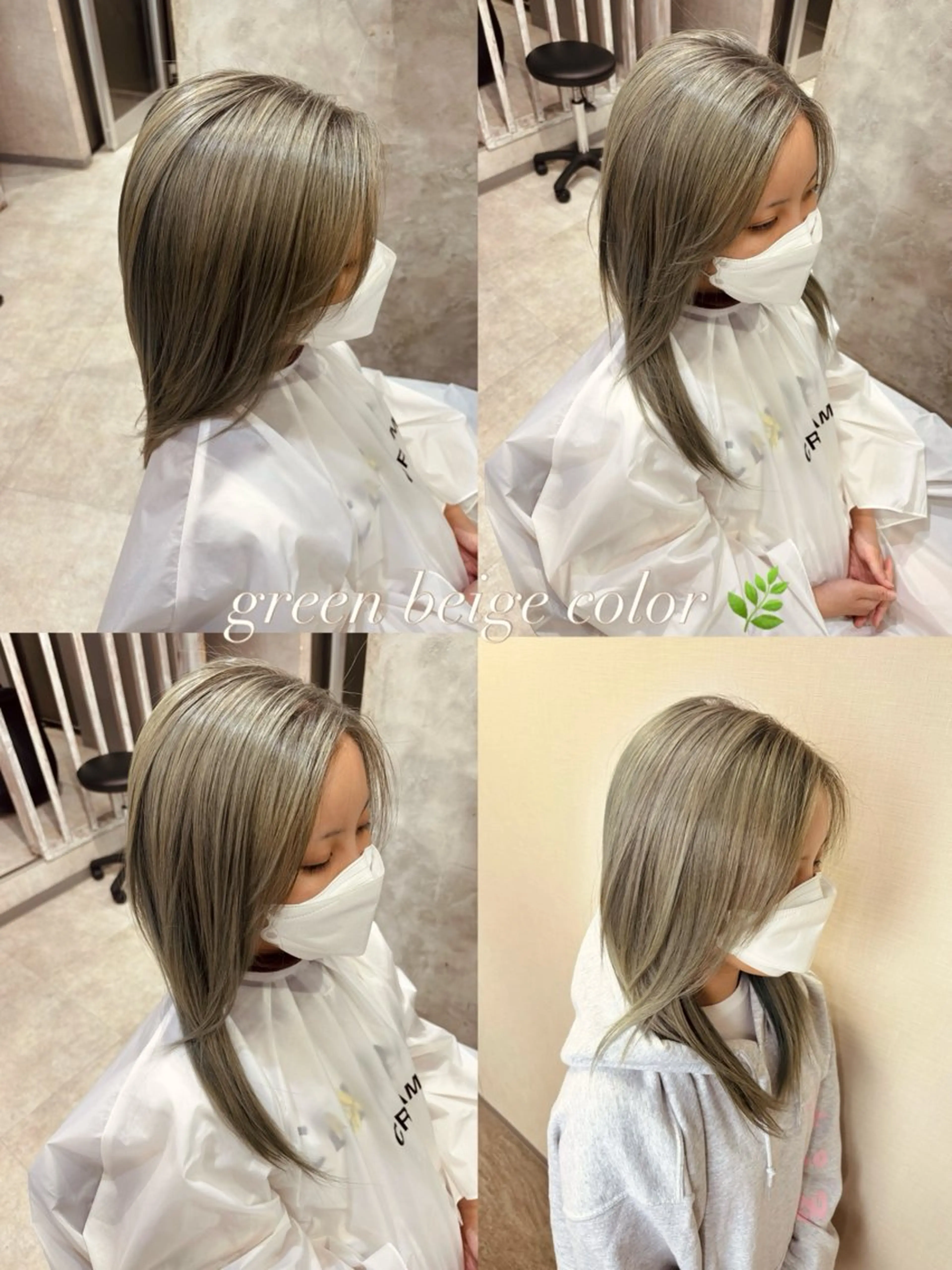 ロング カラー ベージュカラー ブリーチ ダブルカラー ハイトーンカラー ヘアカラー 松井那津子 /ハイライトブリーチのヘアスタイル