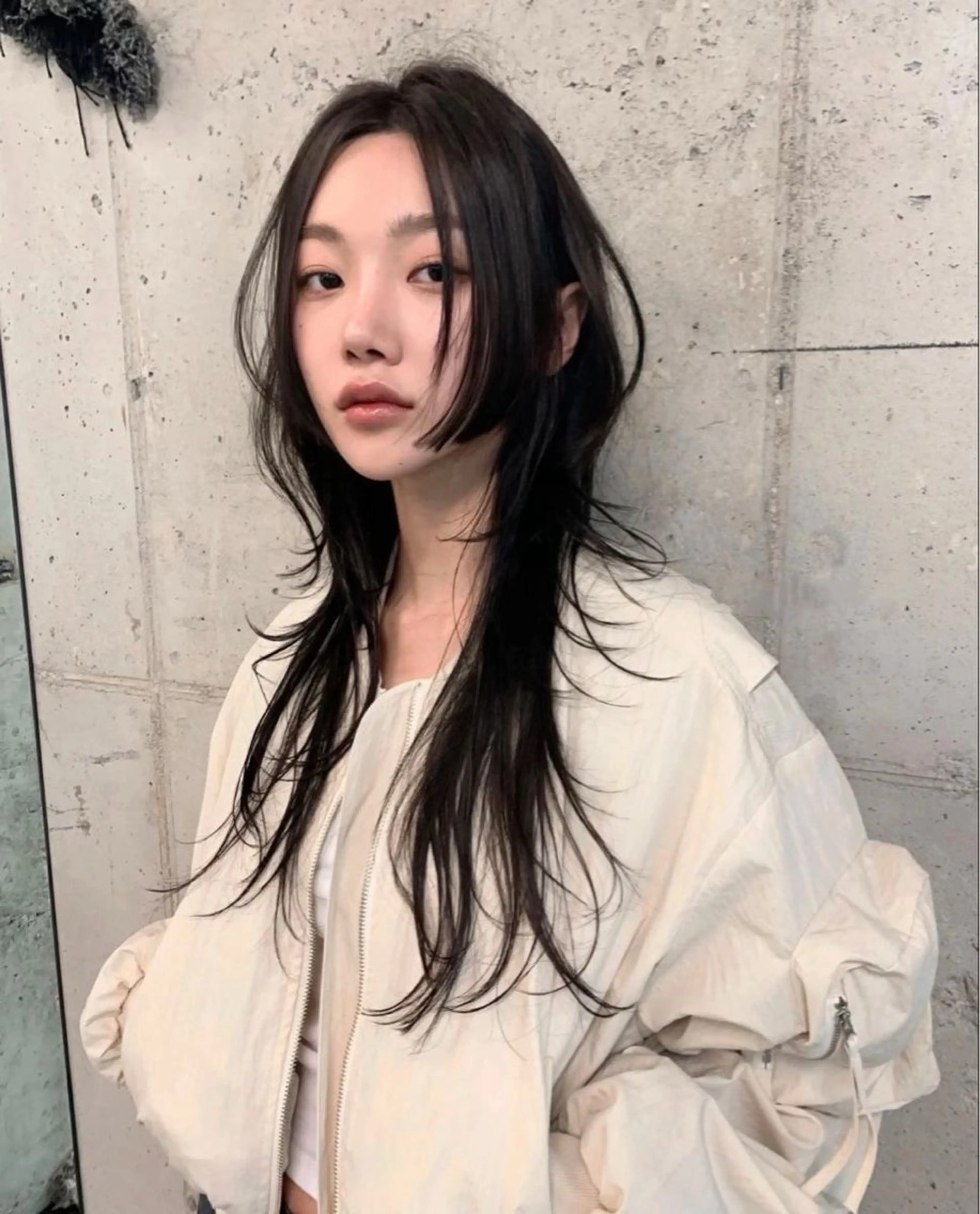 ロング カラー 透明感カラー レイヤーカット 小顔カット カット ヘアカラー トリートメント レイヤーカット ボブパーマNo.1のヘアスタイル