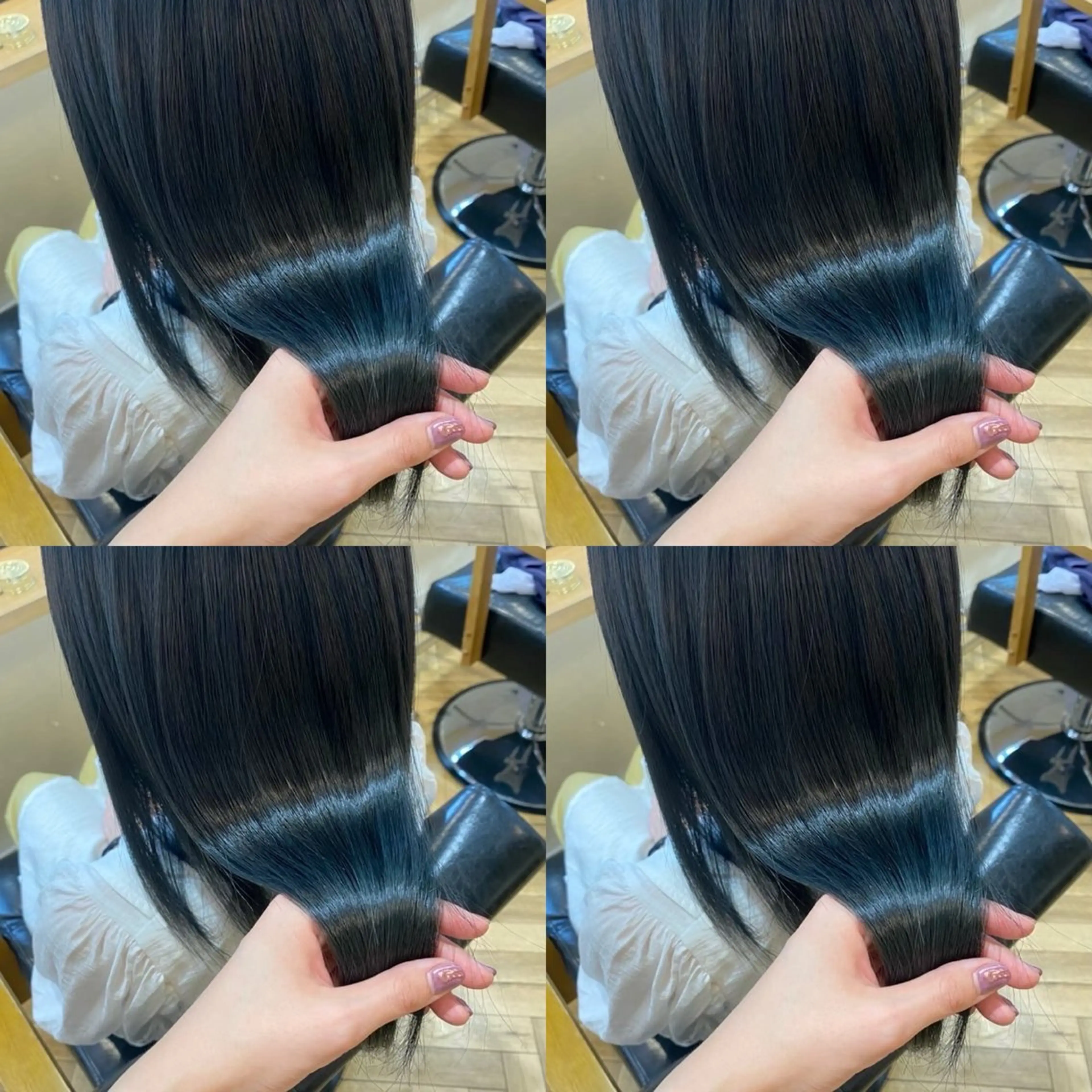 🩵寒色ワンカラー🩵 + ２ stepトリートメント +超音波アイロン【新宿/艶髪/ロング料金なし】の写真