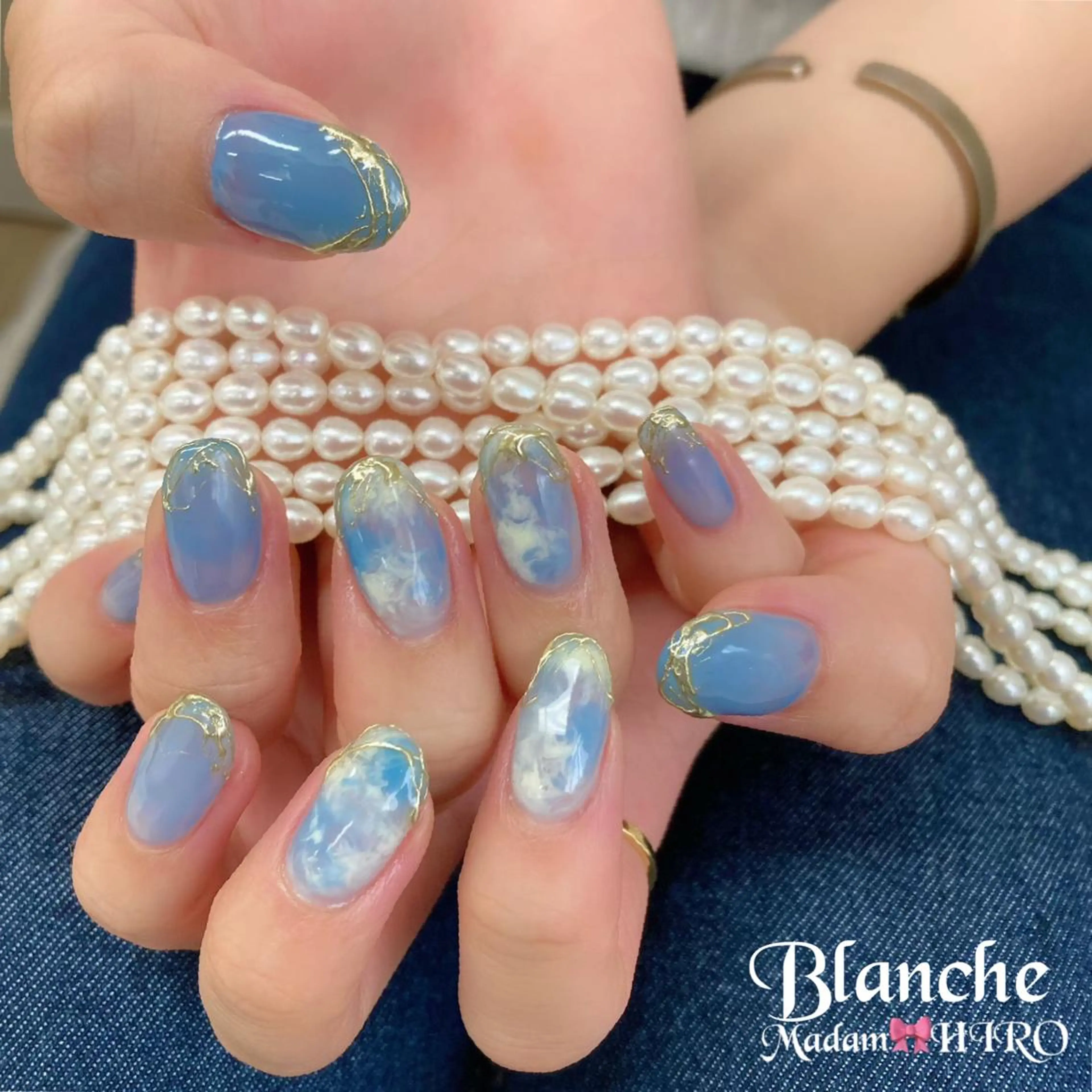 ネイル ブルー Lianネイル 寛子Lianのネイルデザイン